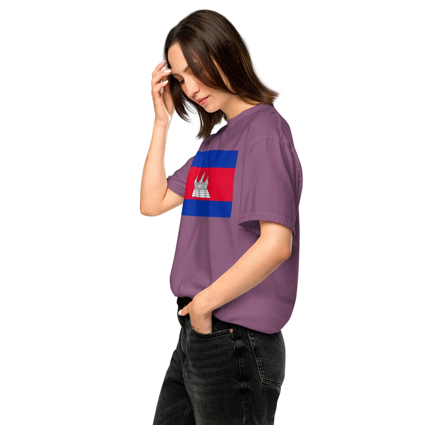Cambodia national shirt, 4X large, in black