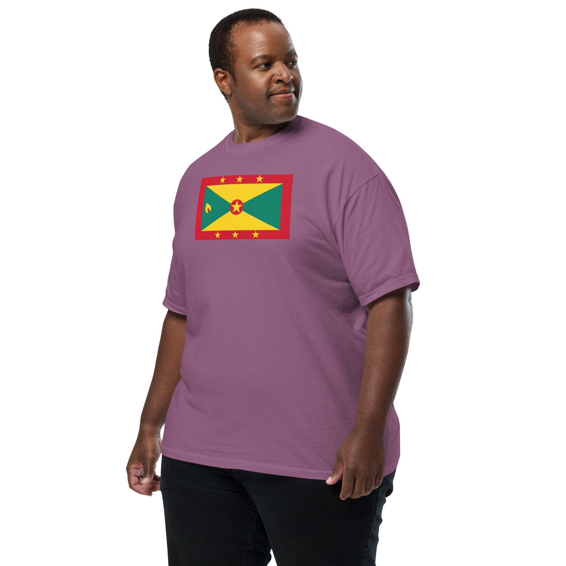 Bold Grenada flag design tee in black, 3X large