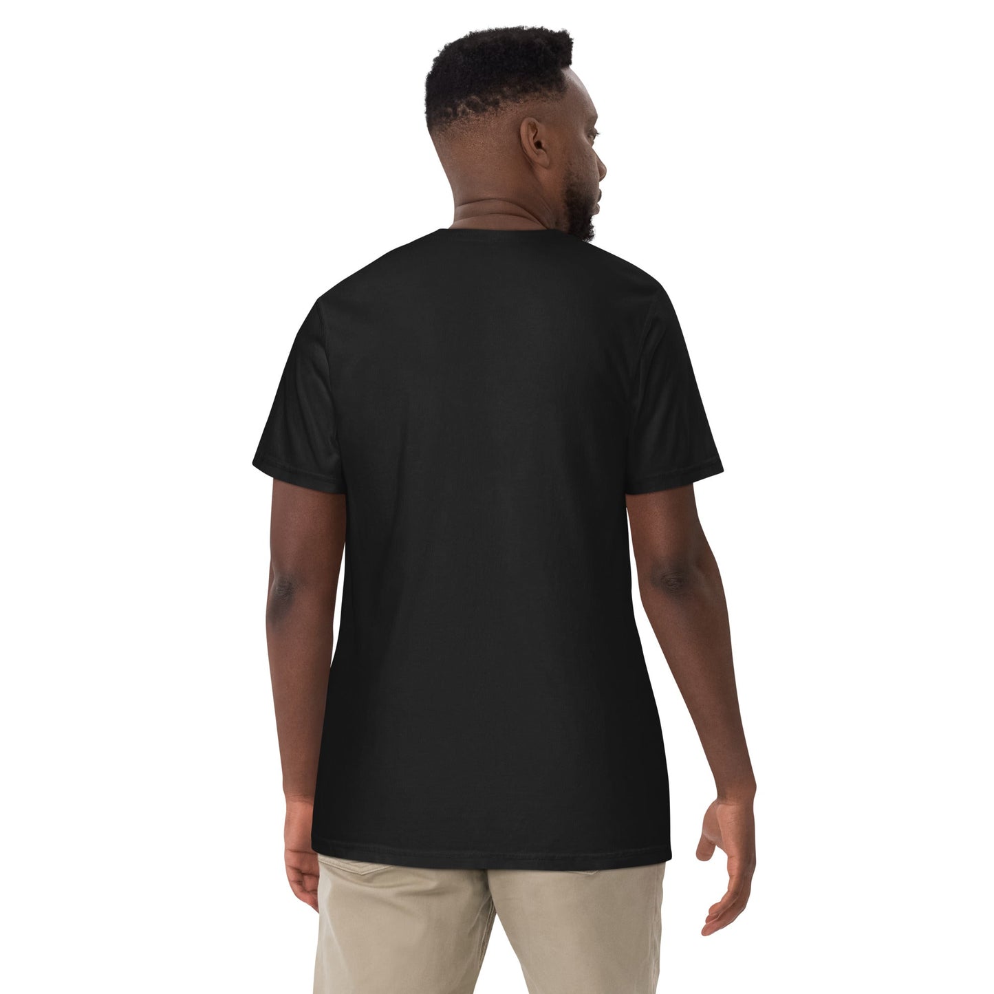 black shirt with Montenegro flag design, large