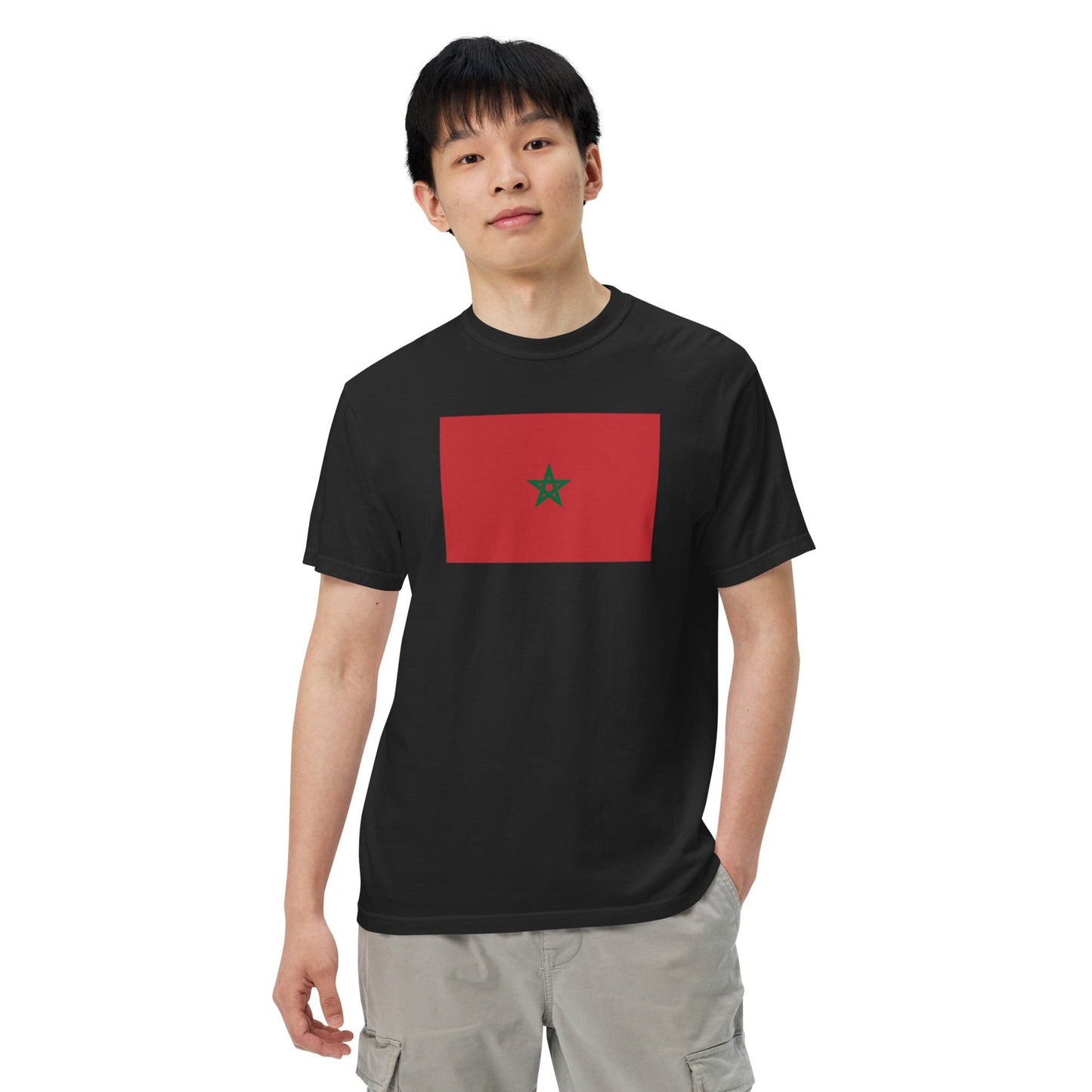 Morocco 1 pride shirt in black – unisex, large