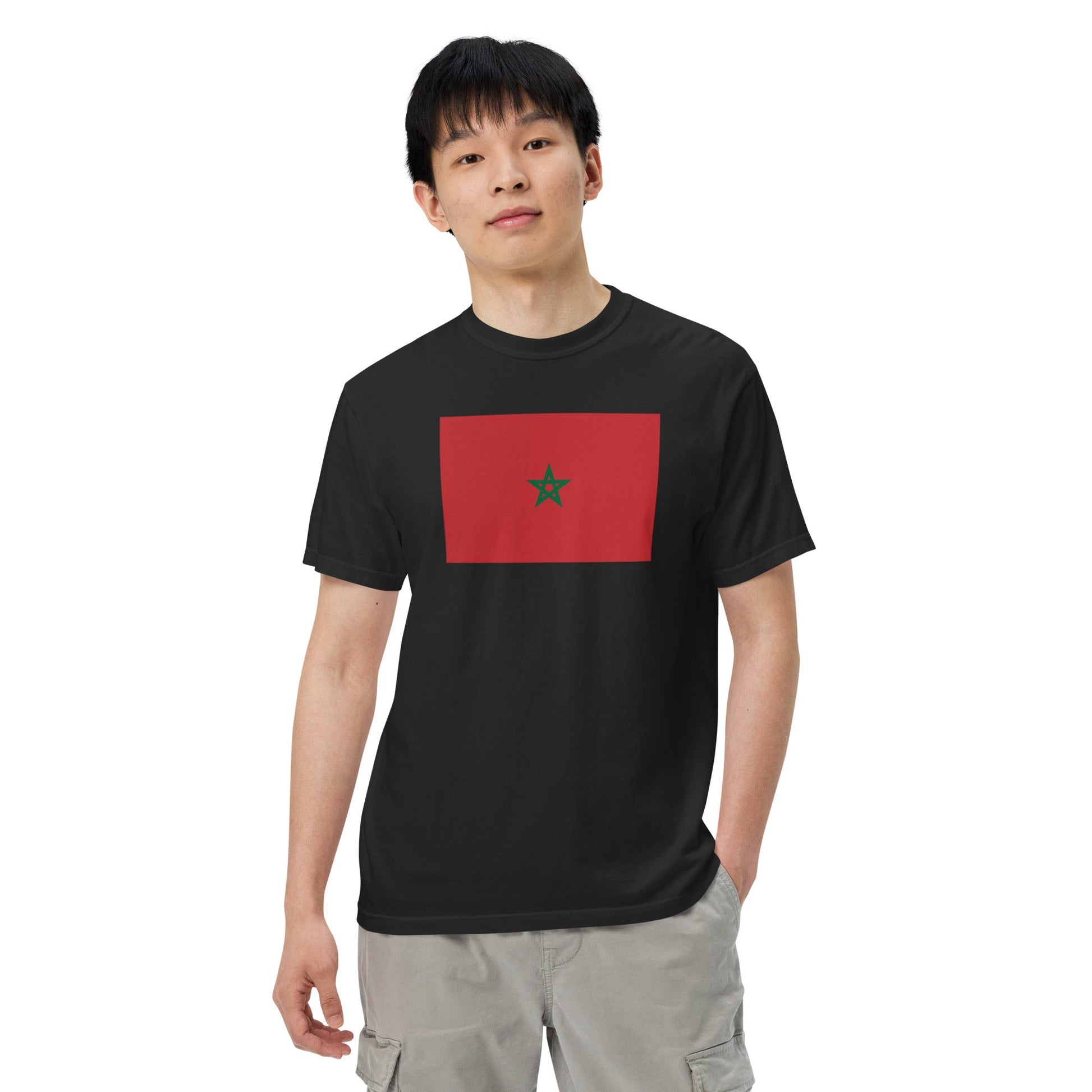Morocco 1 pride shirt in black – unisex, large