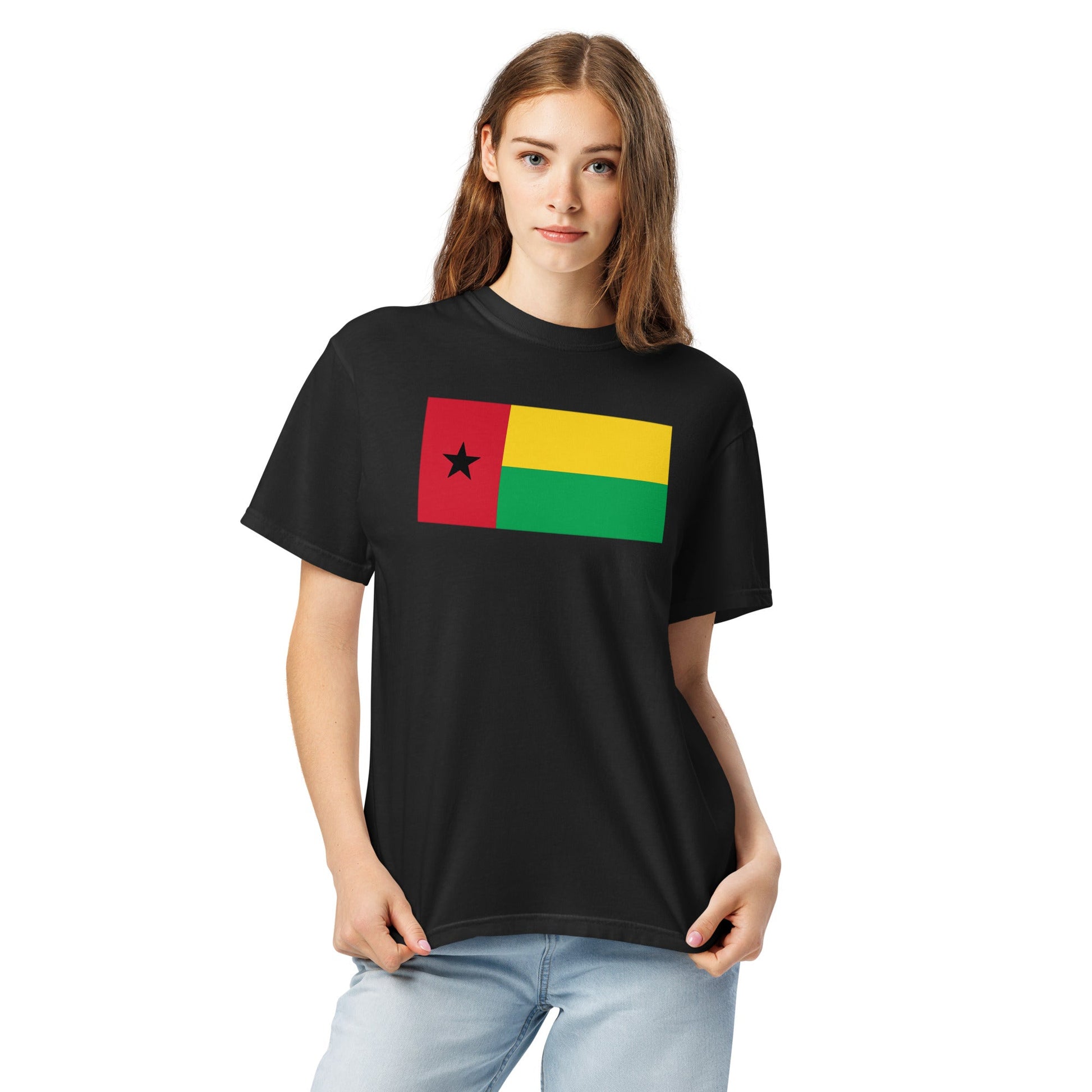 Guinea Bissau heritage shirt, black, size large