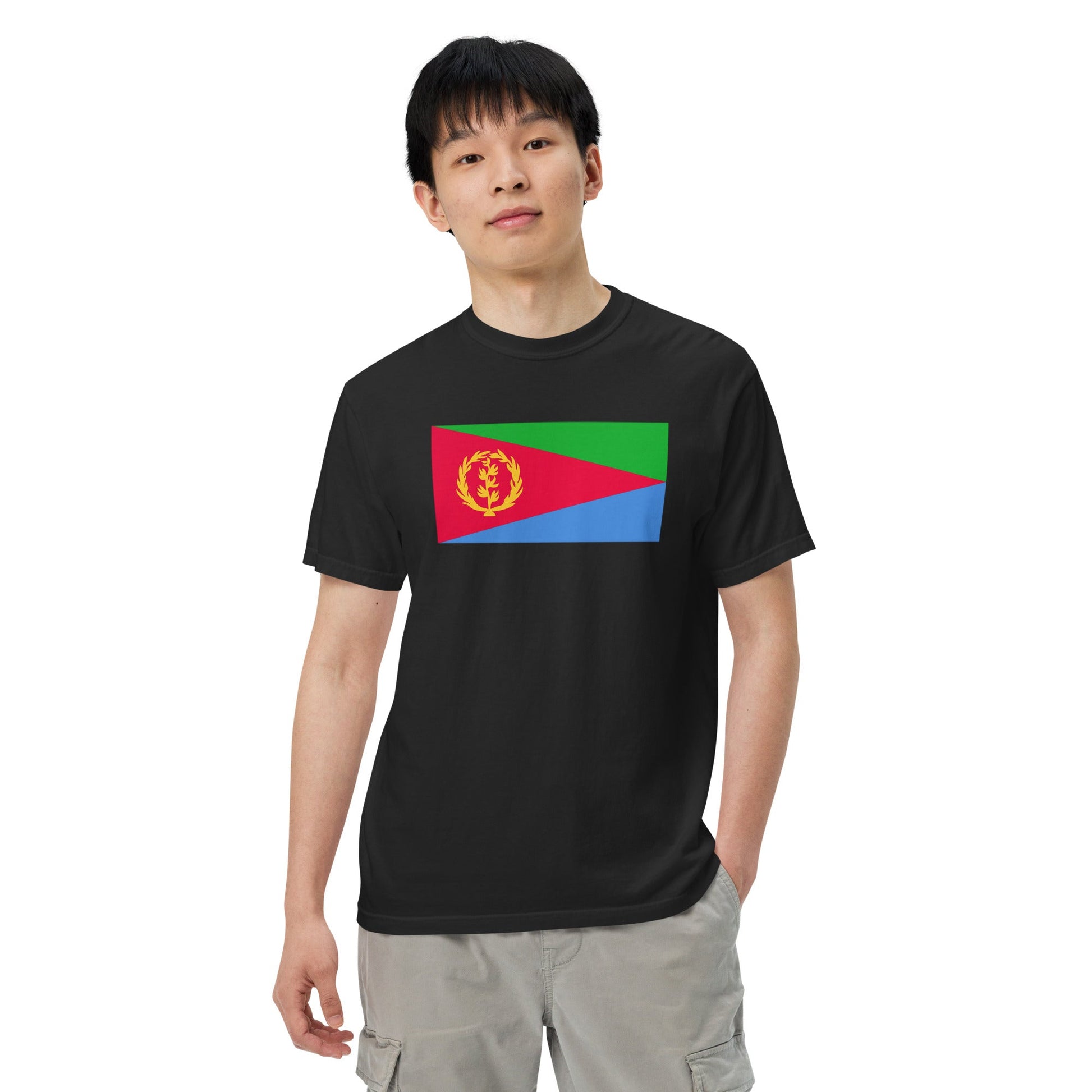 Eritrea flag shirt in black, size large