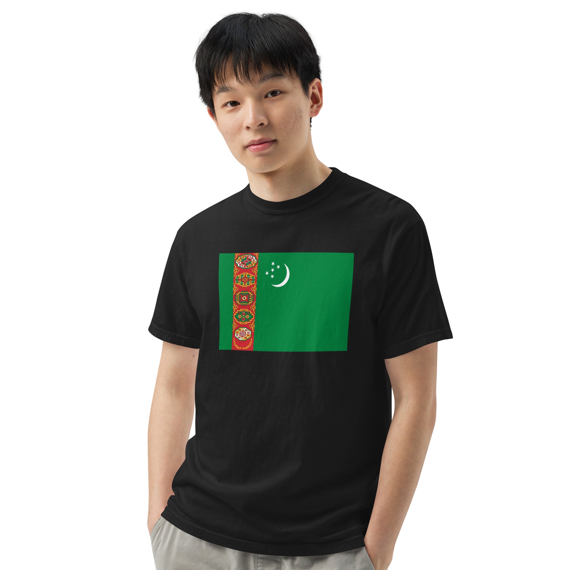 Turkmenistan national shirt, extra large, in black