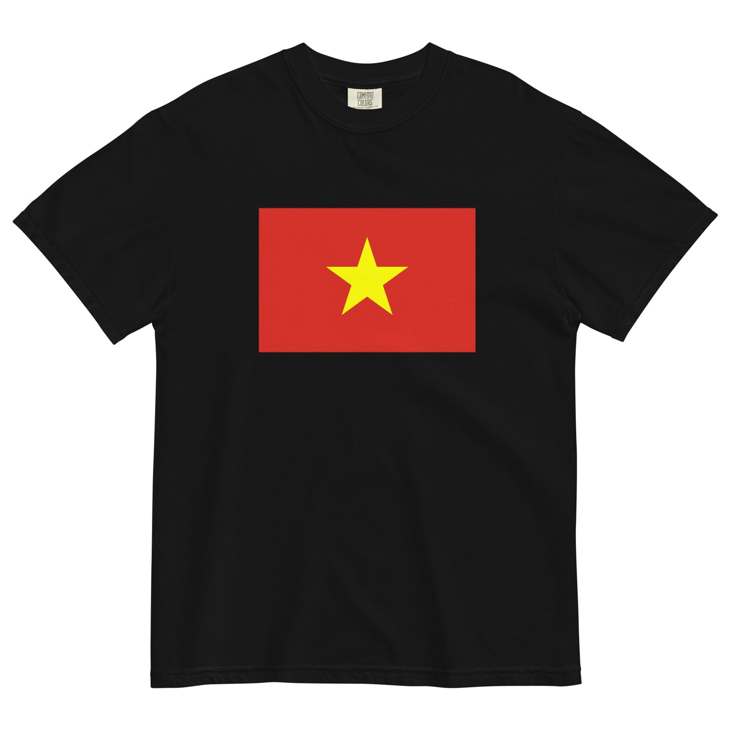 black shirt with Vietnam flag design, 2X large