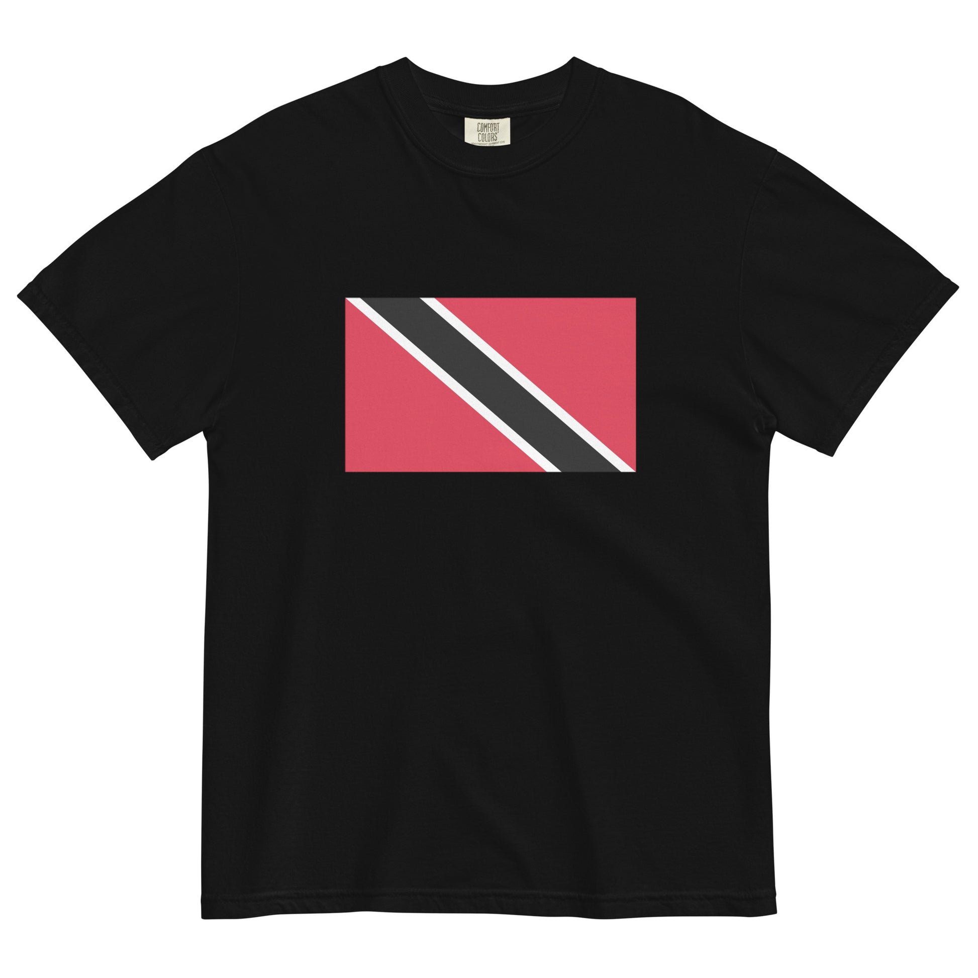 Flag tee representing Trinidad in black, 2X large