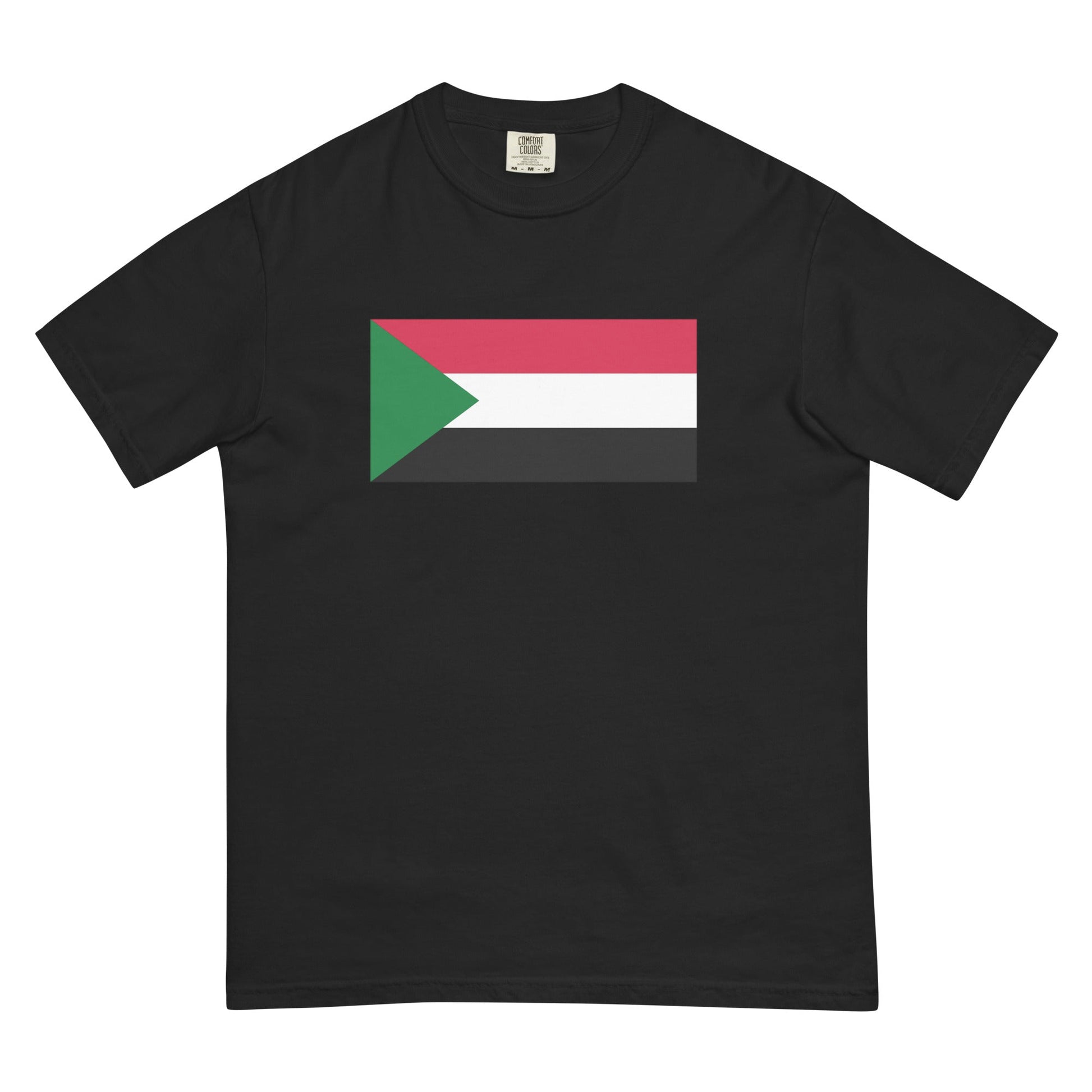 Sudan 1 flag shirt in black, size extra large
