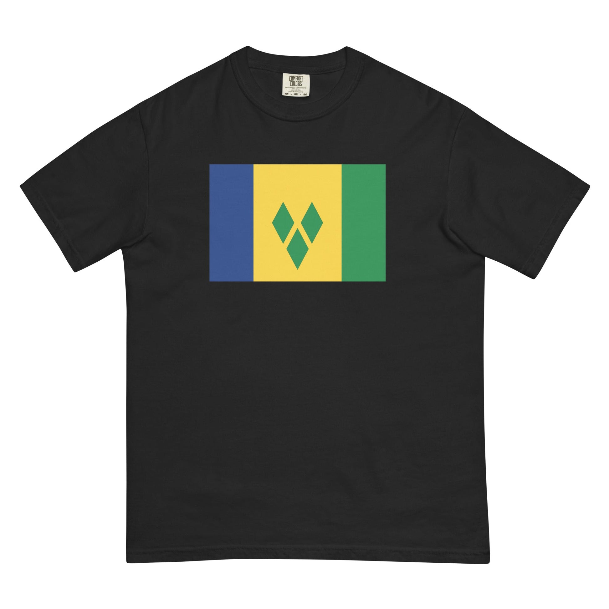 Saint Vincent And The Grenadines flag shirt in red, size large
