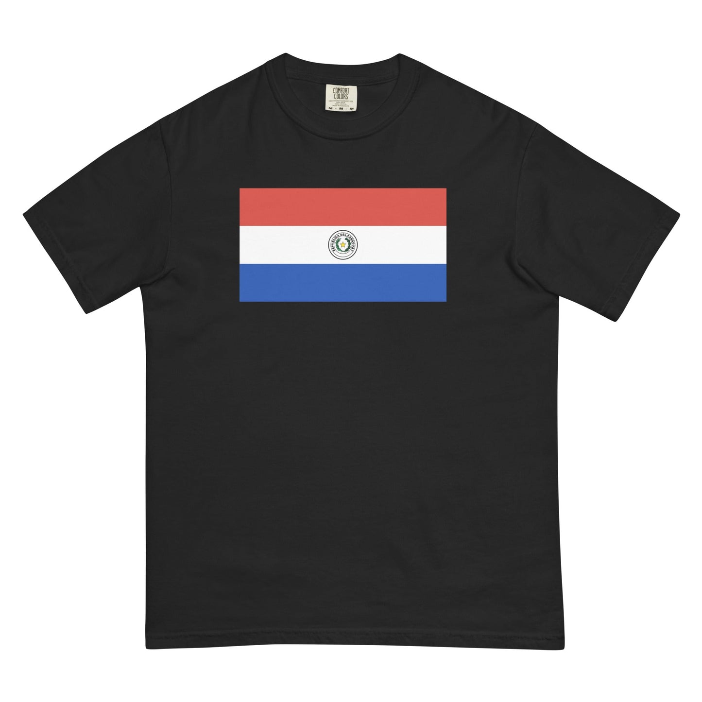Paraguay 1 flag shirt in true navy, size small
