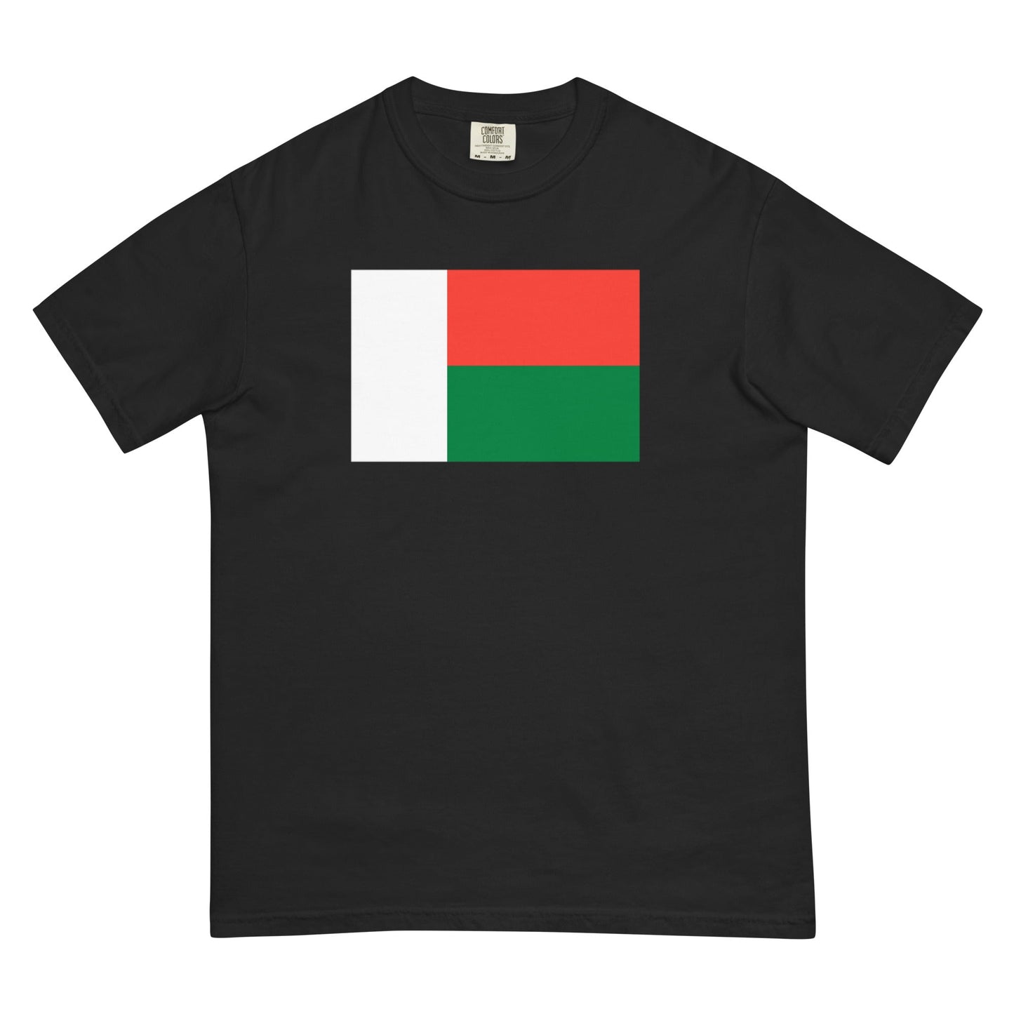 Flag tee representing Madagascar in red, 2X large