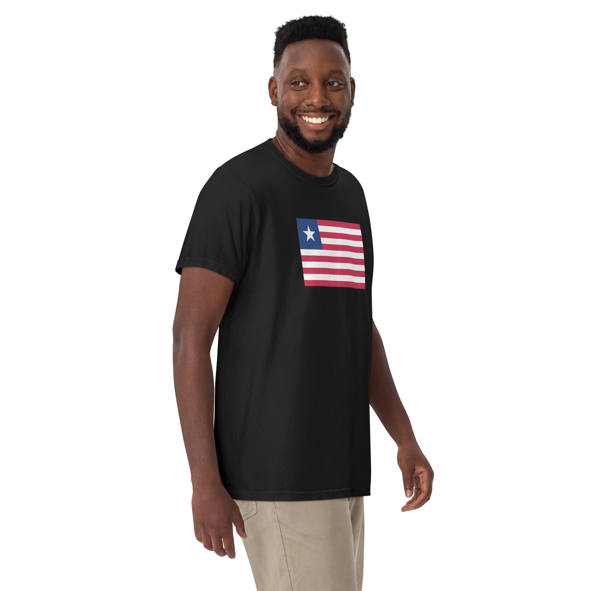 Liberia pride shirt in black – unisex, extra large