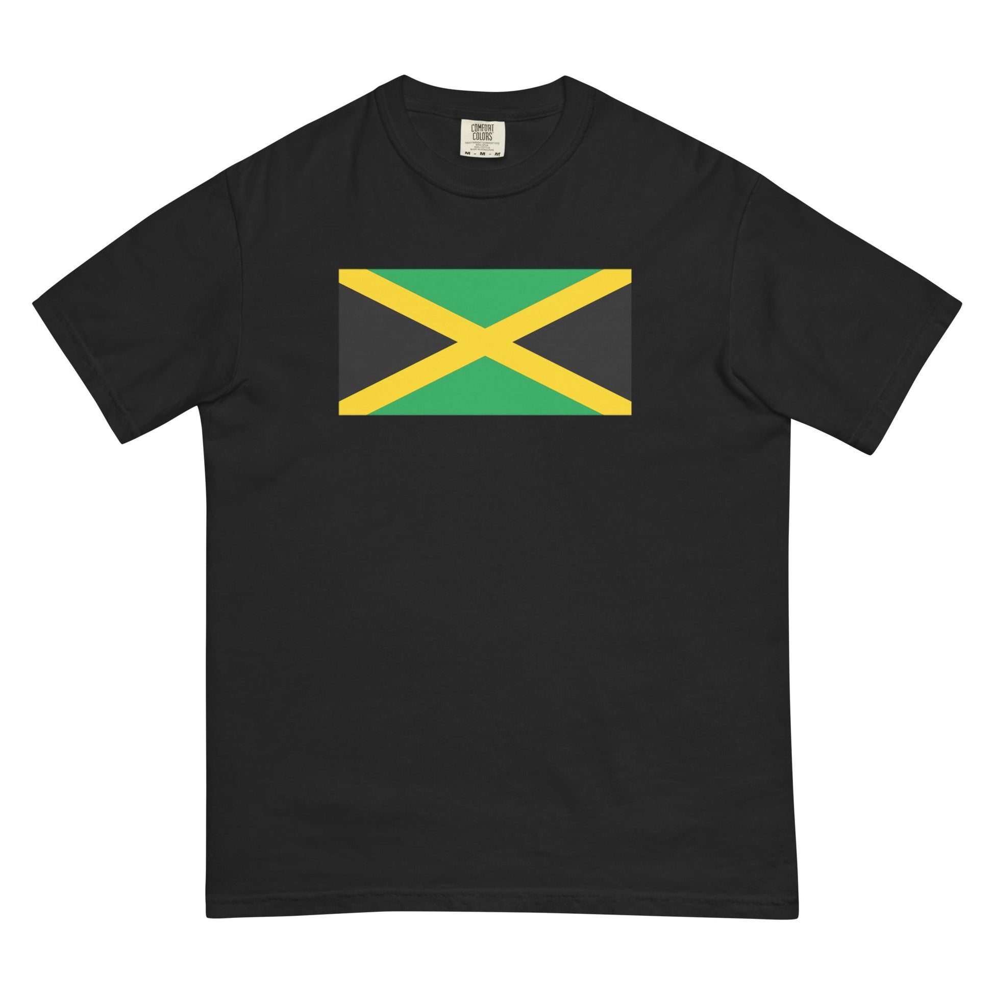 Flag tee representing Jamaica in blue spruce, small