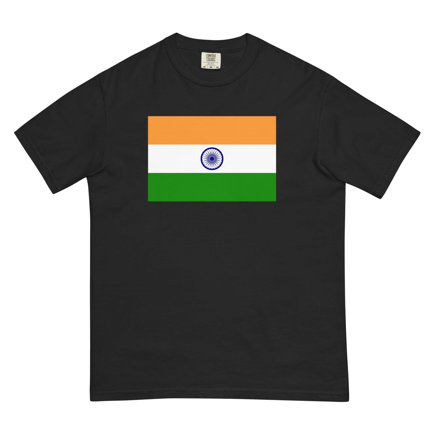 Flag tee representing India in blue spruce, small