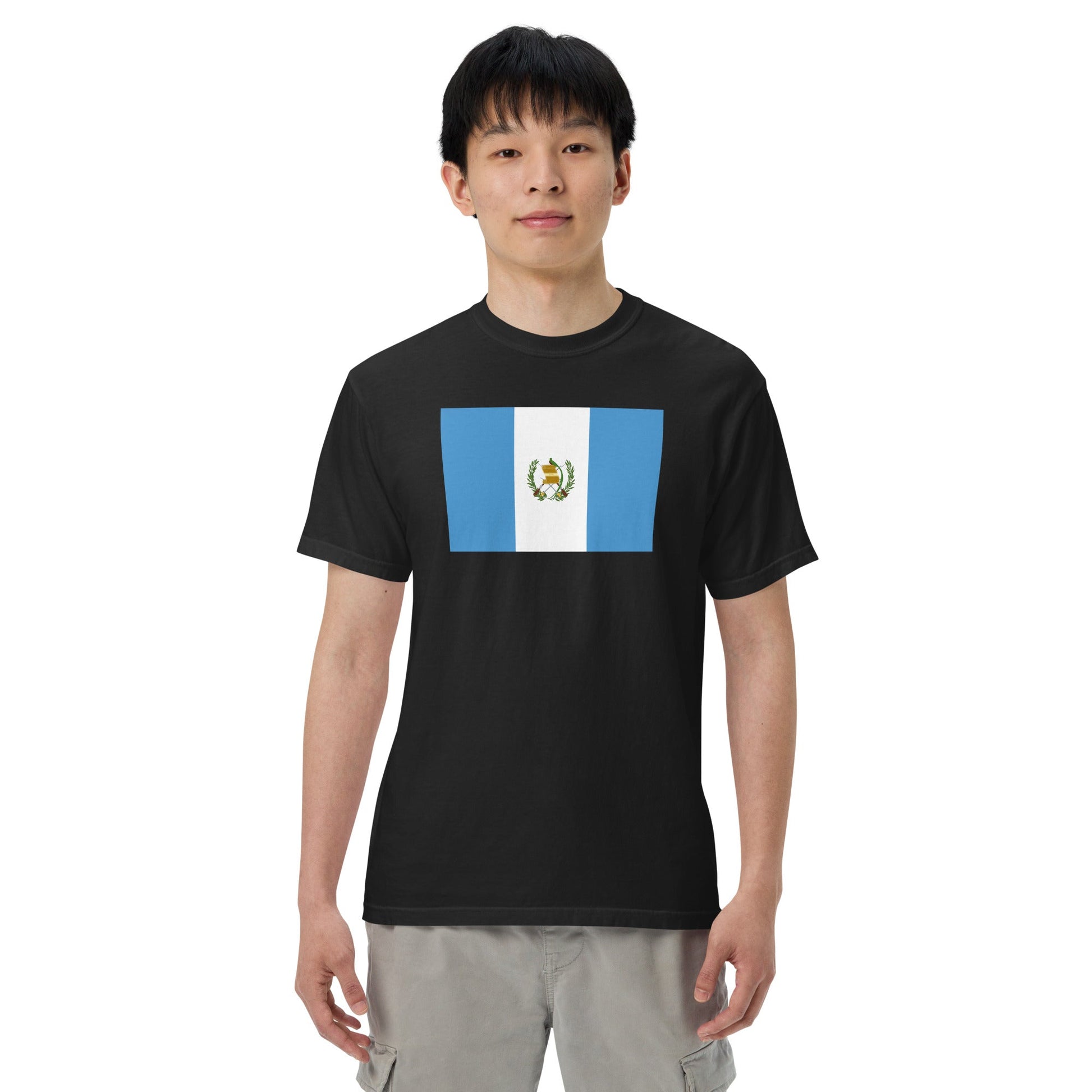 black shirt with Guatemala flag design, medium