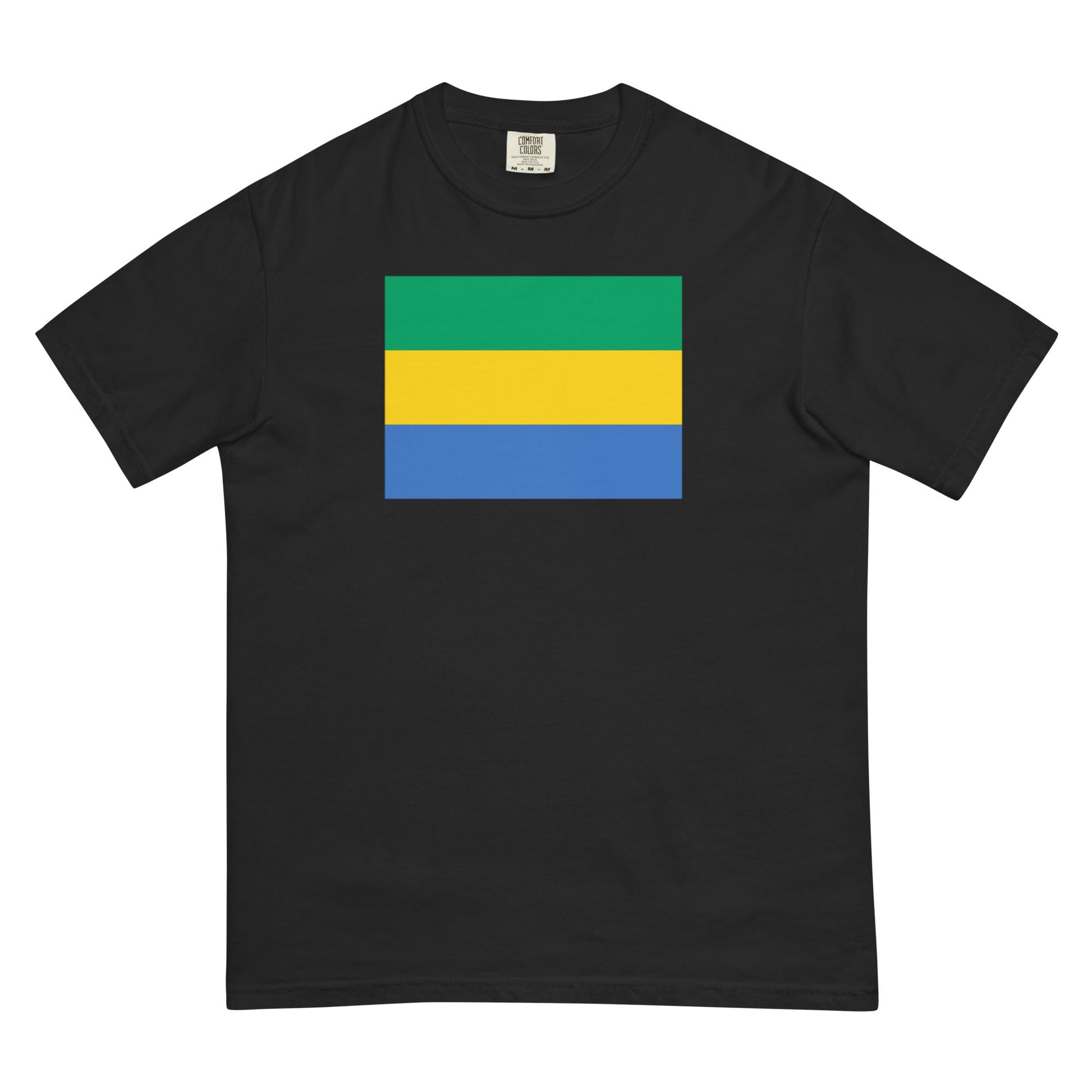 true navy shirt with Gabon flag design, large