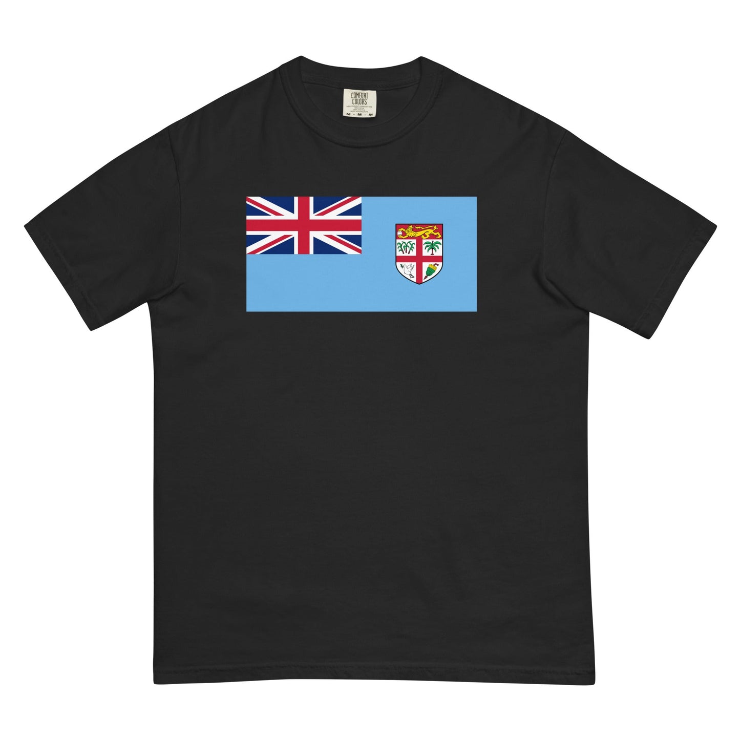 Flag tee representing Fiji in blue spruce, medium