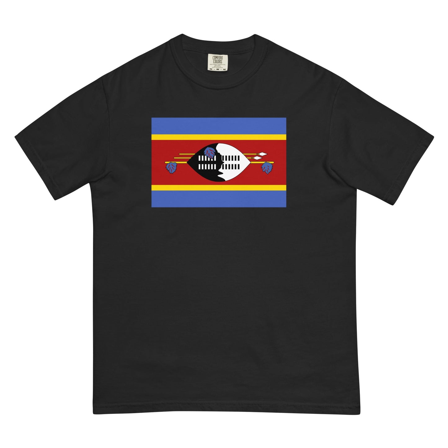Flag tee representing Eswatini Formerly Swaziland in berry, medium