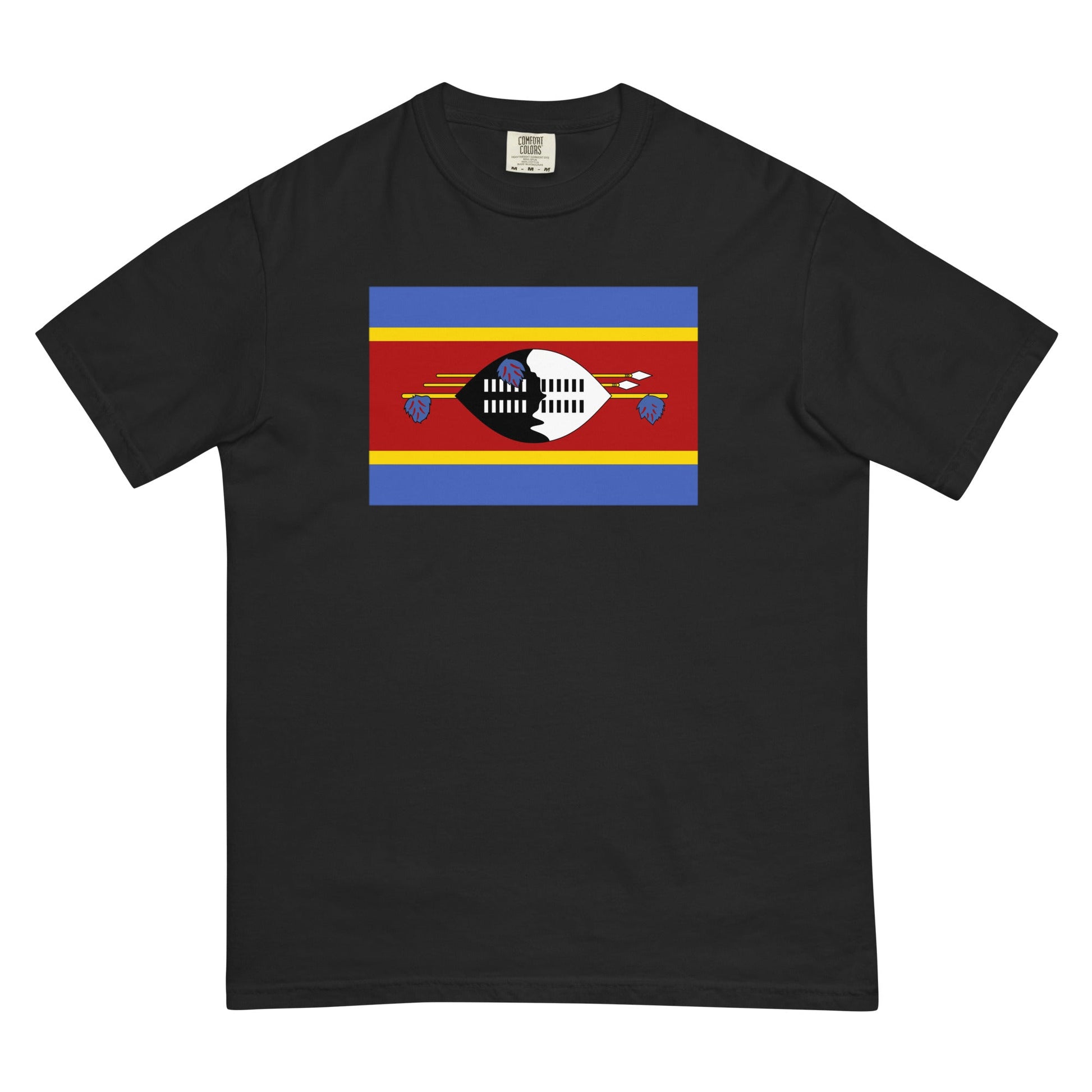 Flag tee representing Eswatini Formerly Swaziland in berry, medium