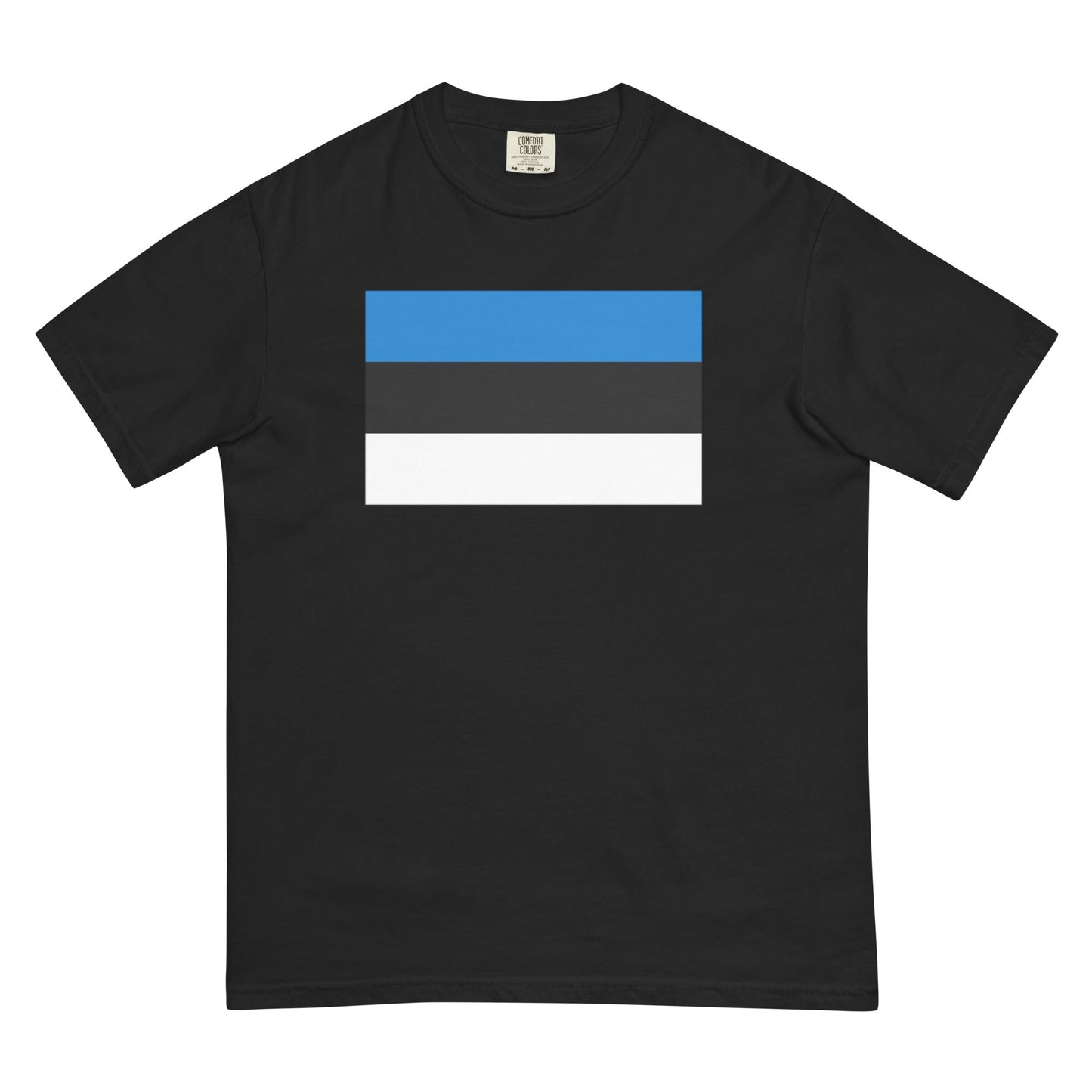 Estonia pride shirt in black – unisex, small