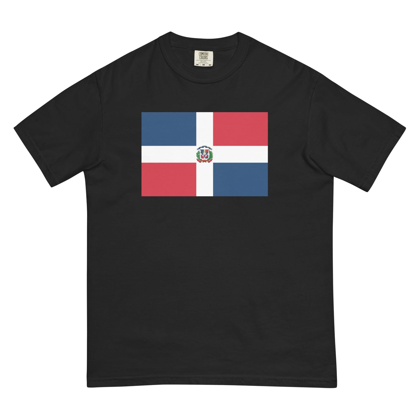 blue spruce shirt with Dominican Republic flag design, small