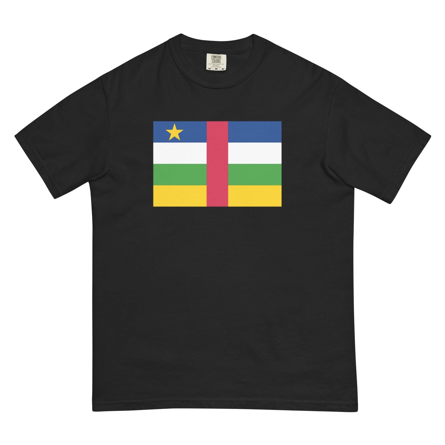 blue spruce shirt with Central African Republic flag design, 3X large