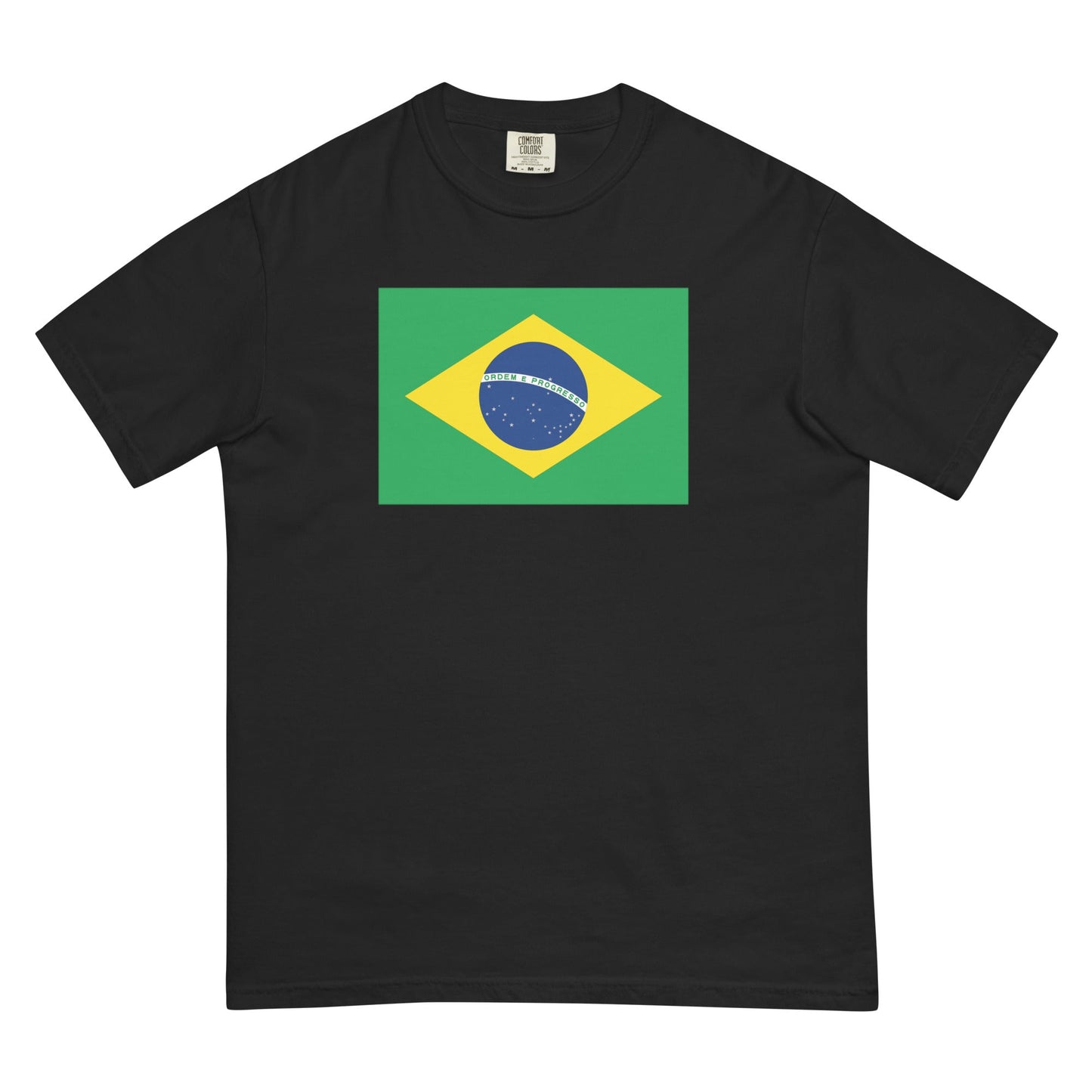 Flat lay of grape Brazil flag tee, 3X large size