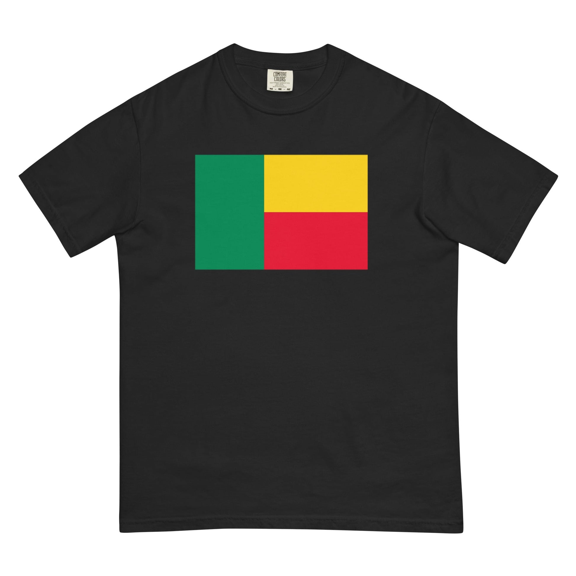 blue spruce shirt with Benin flag design, extra large