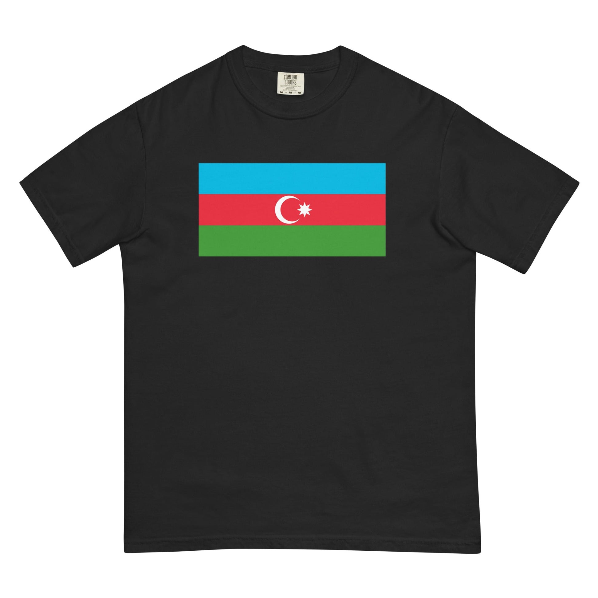 Flag tee representing Azerbaijan in black, 3X large