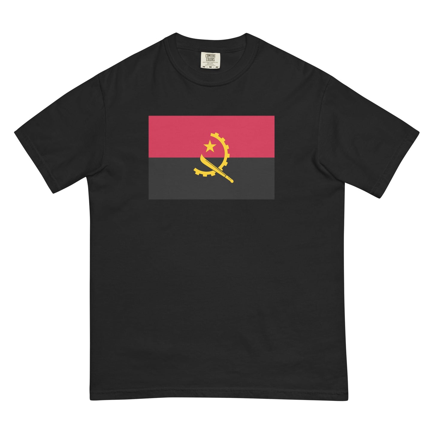 Bold Angola flag design tee in espresso, small