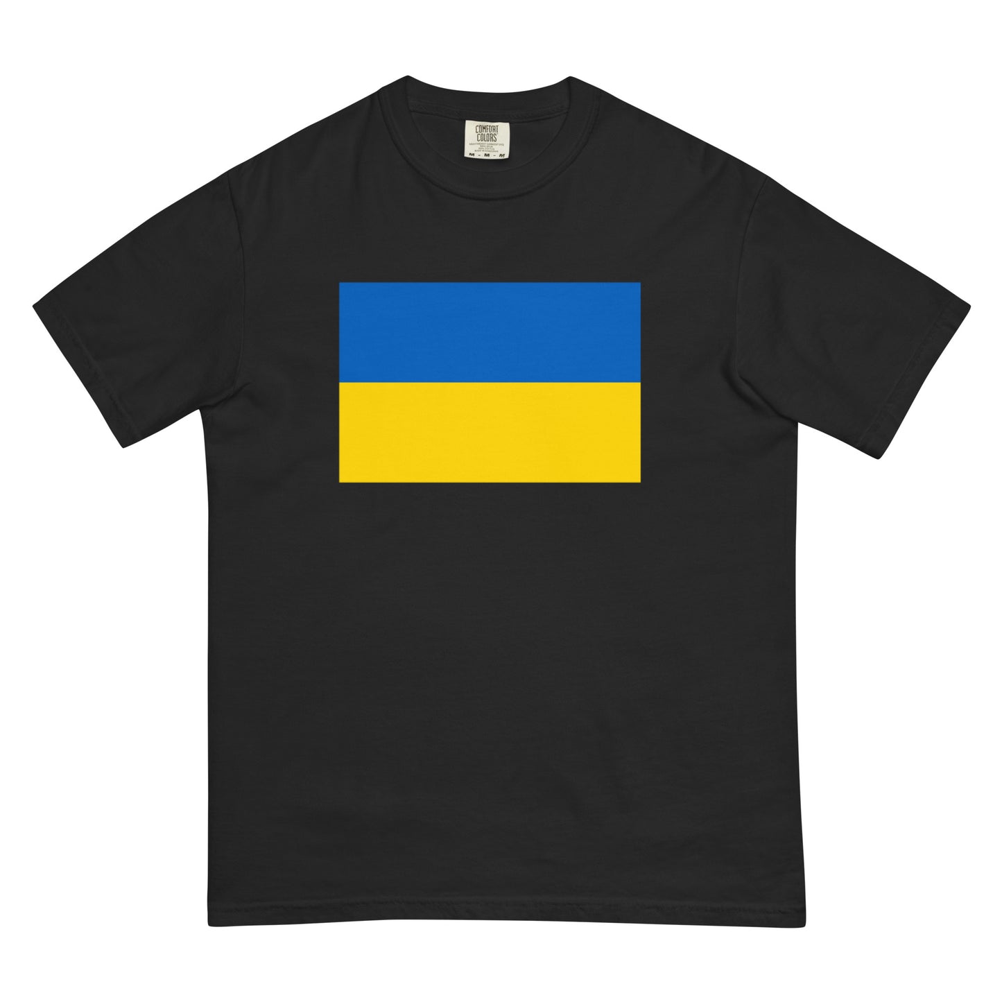 blue spruce shirt with Ukraine flag design, medium
