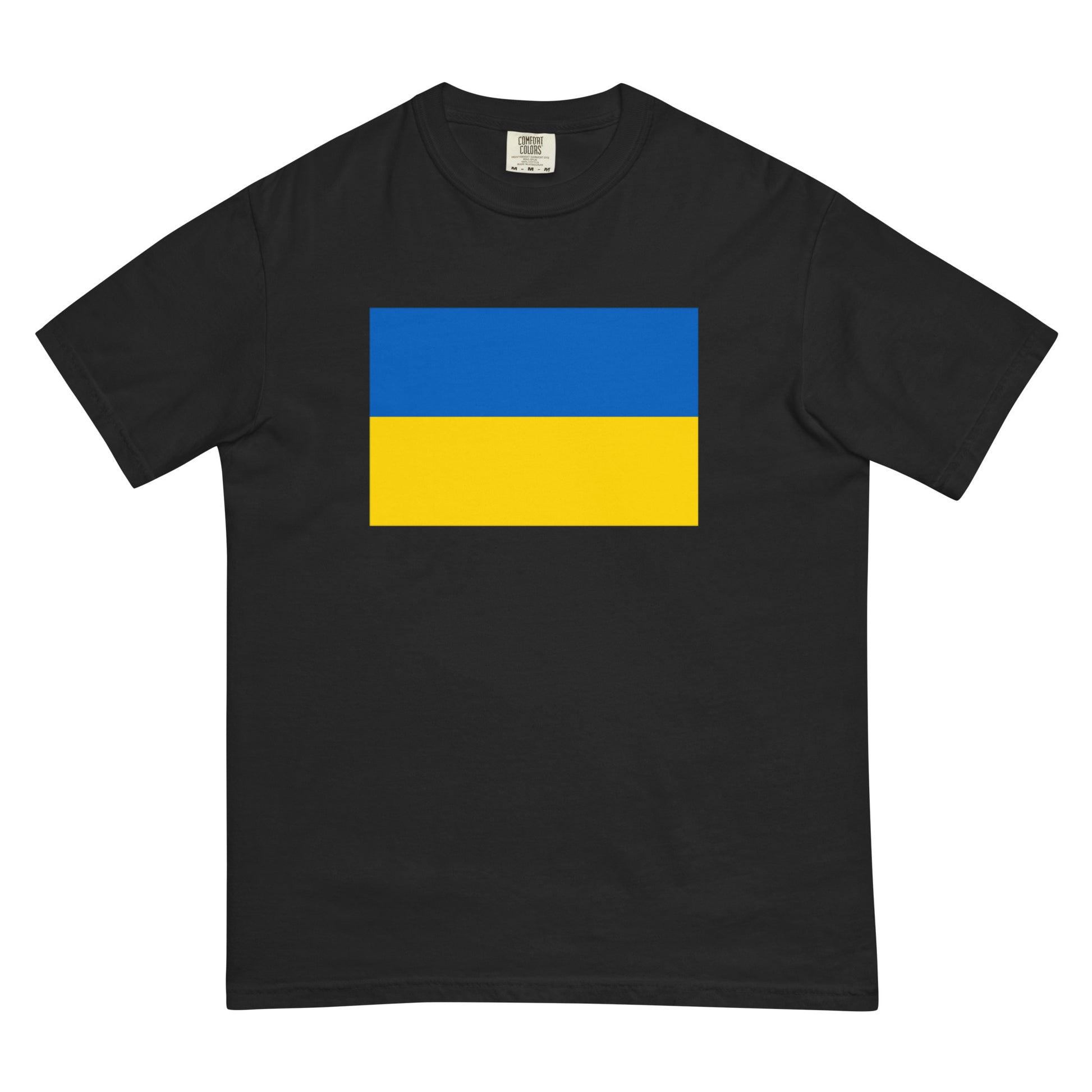 blue spruce shirt with Ukraine flag design, medium