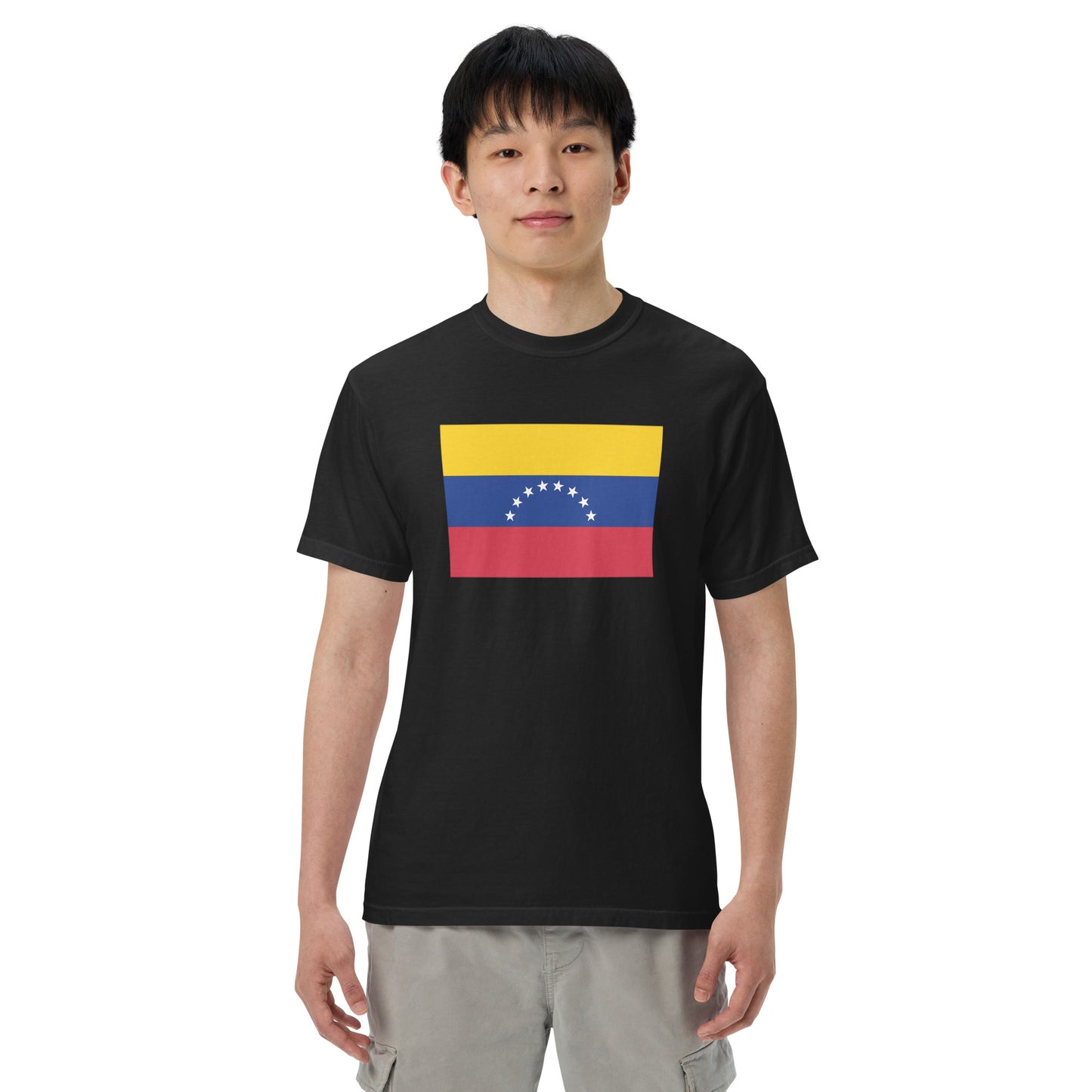 Flag tee representing Venezuela in blue spruce, extra large