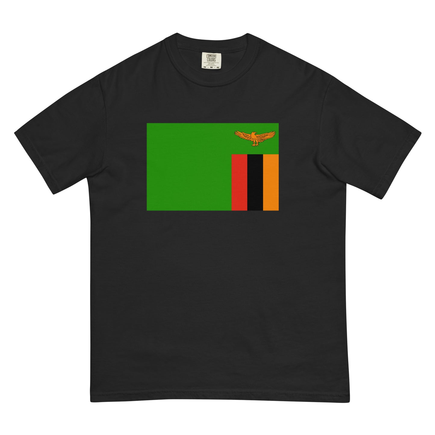 Zambia flag shirt in red, size large