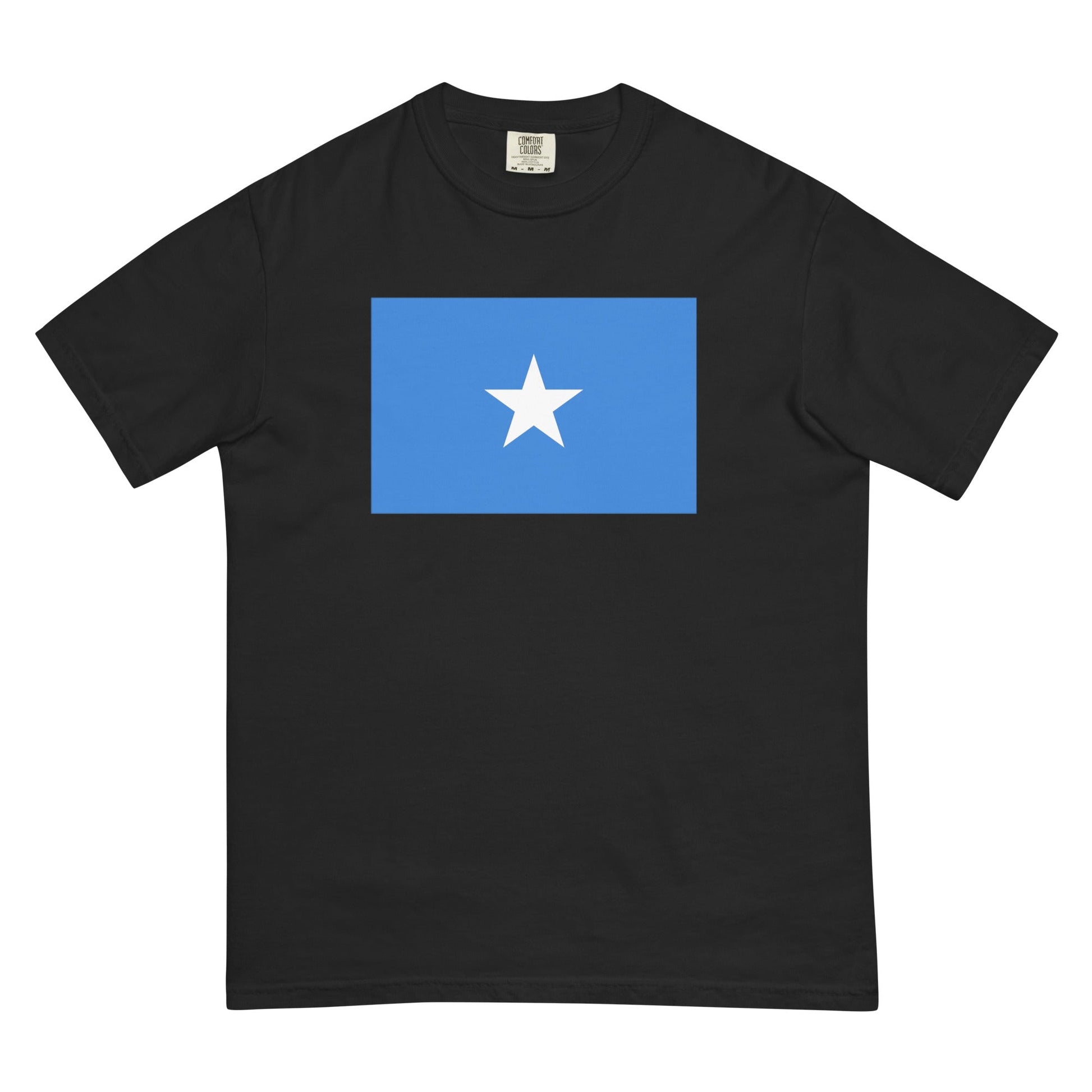 Bold Somalia flag design tee in blue spruce, 2X large