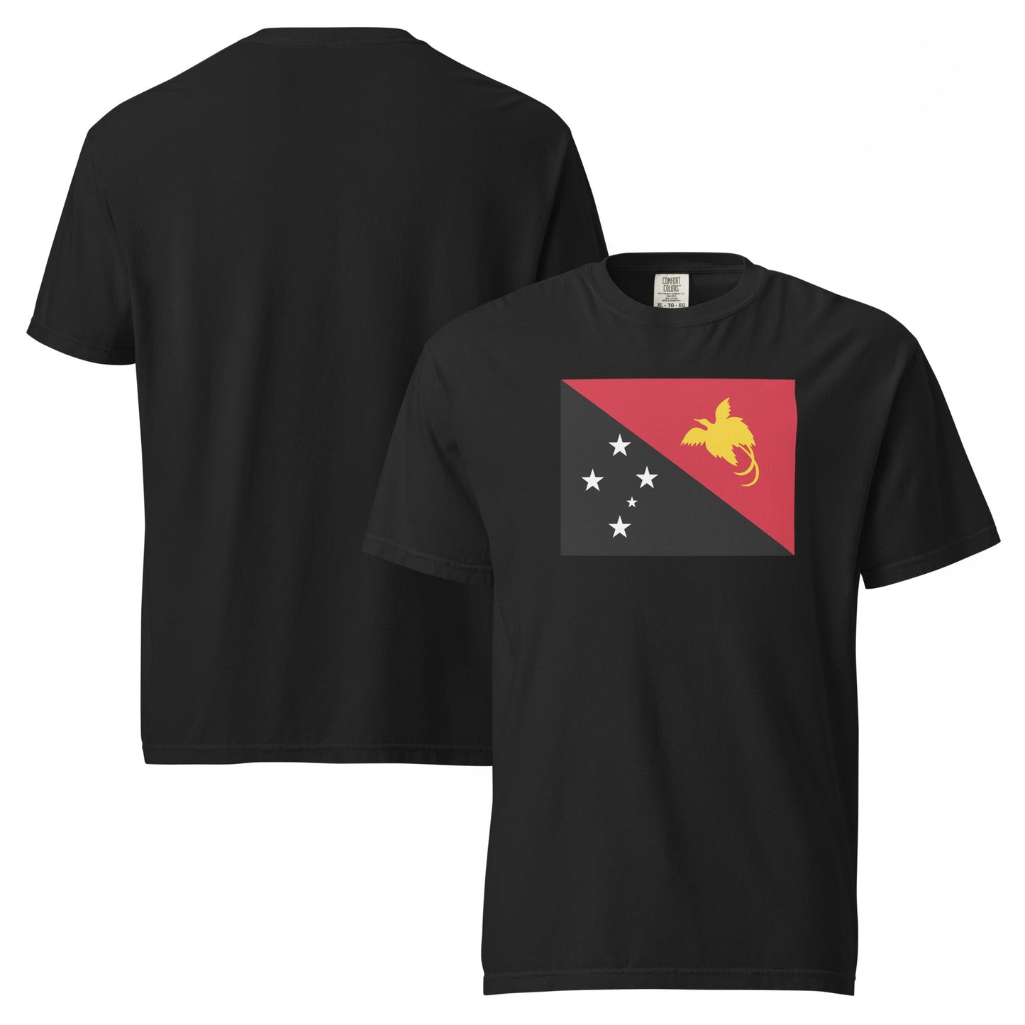 Flag tee representing Paraguay in black, extra large