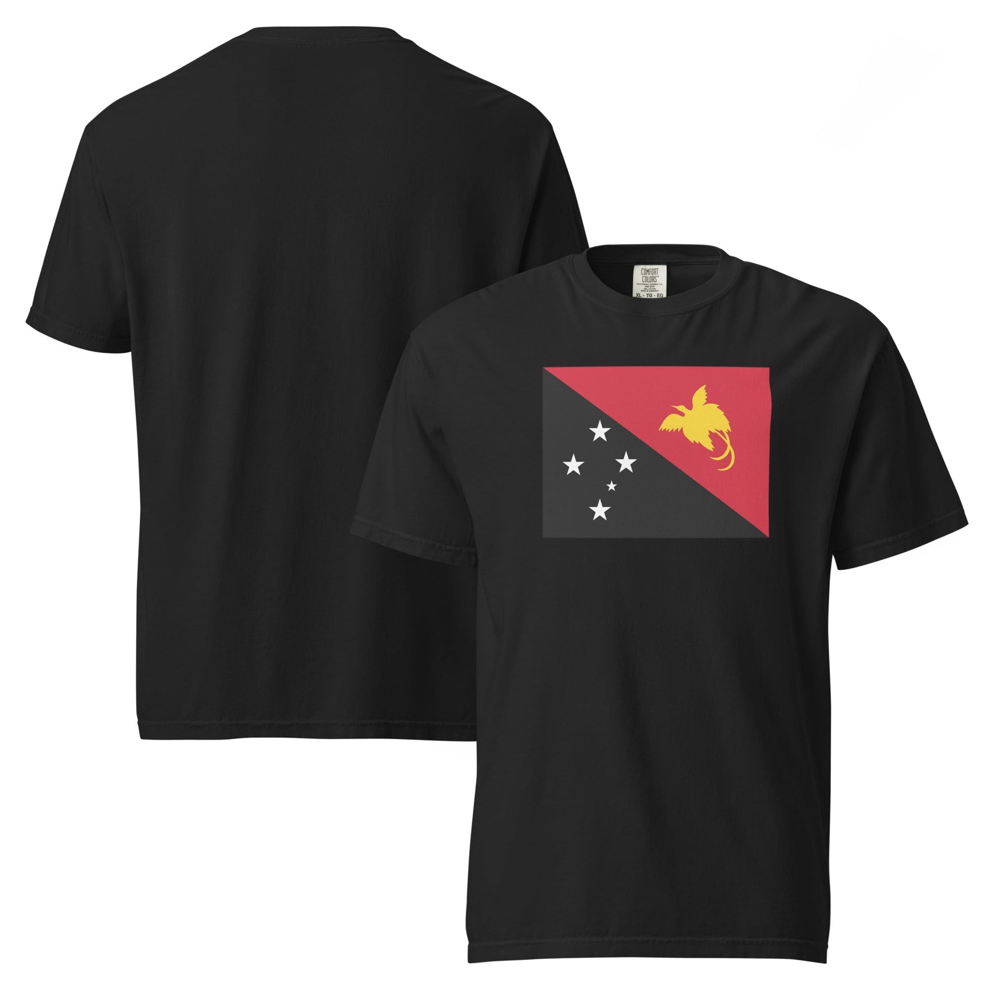 Flag tee representing Paraguay in black, extra large