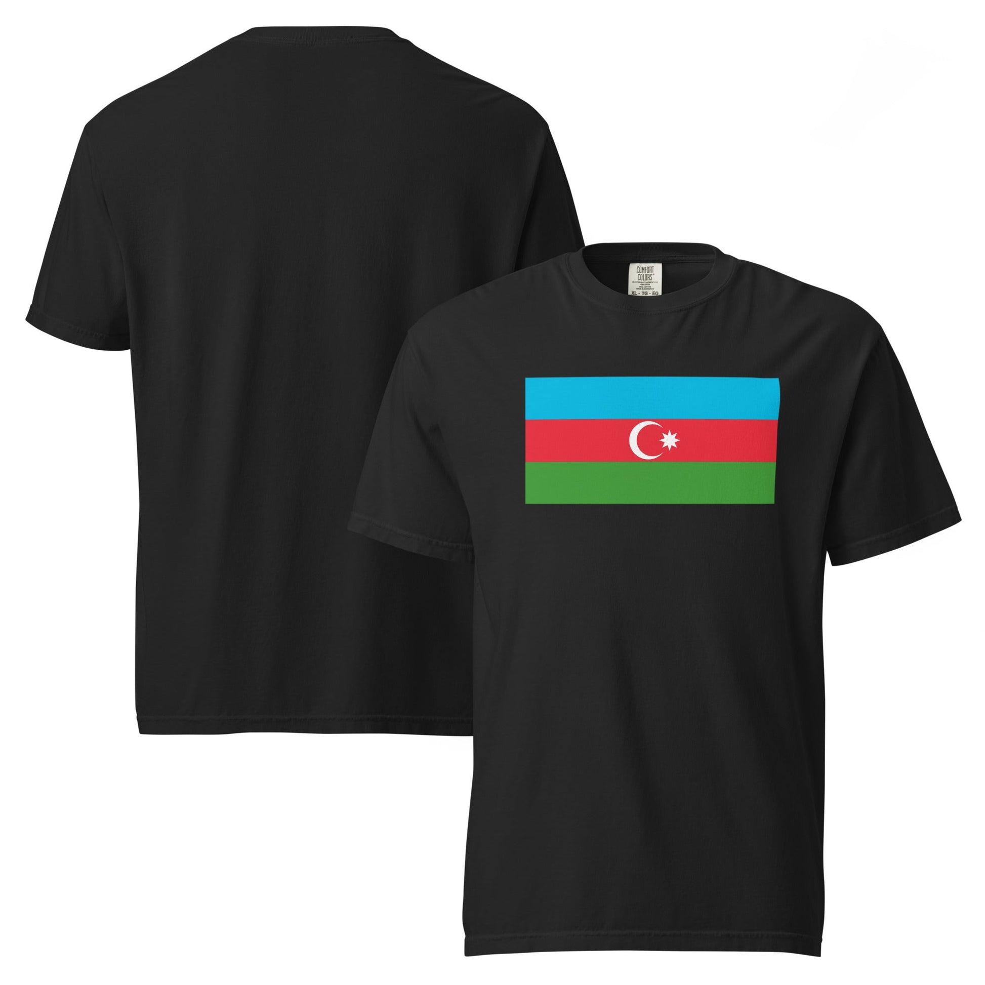 black shirt with Azerbaijan flag design, 4X large