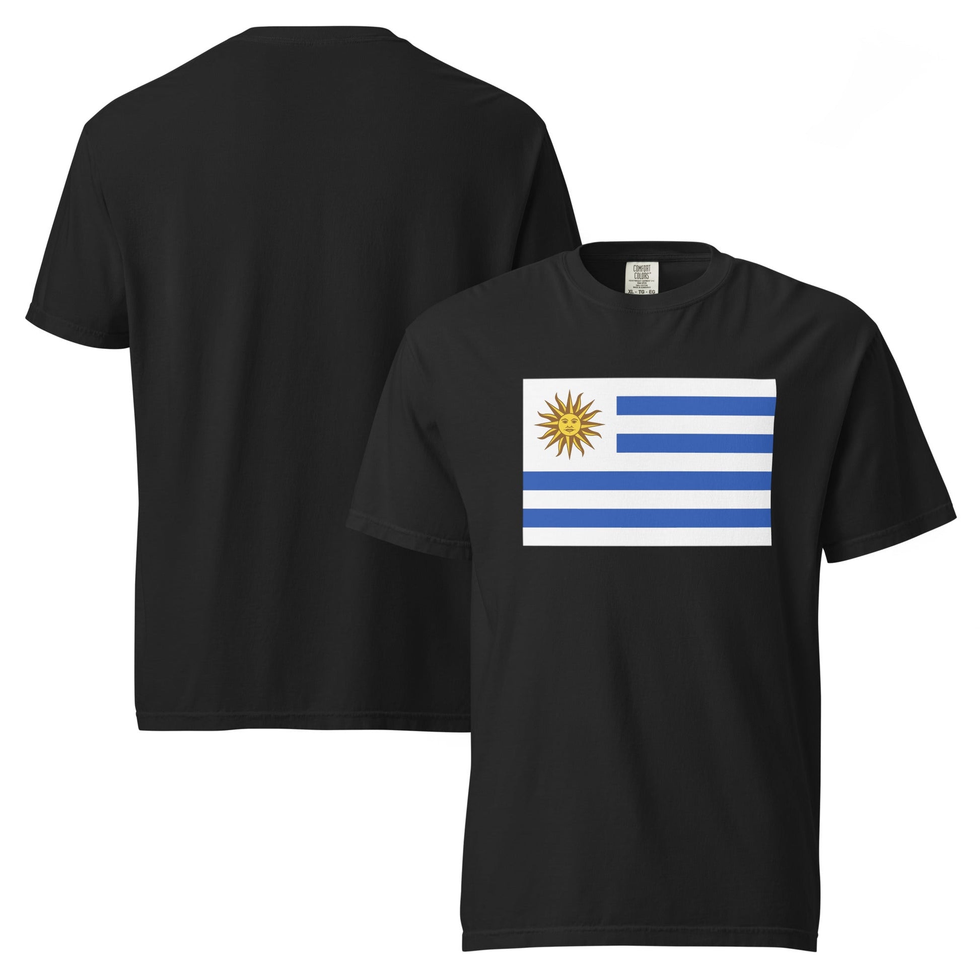 Bold Uruguay 1 flag design tee in red, small