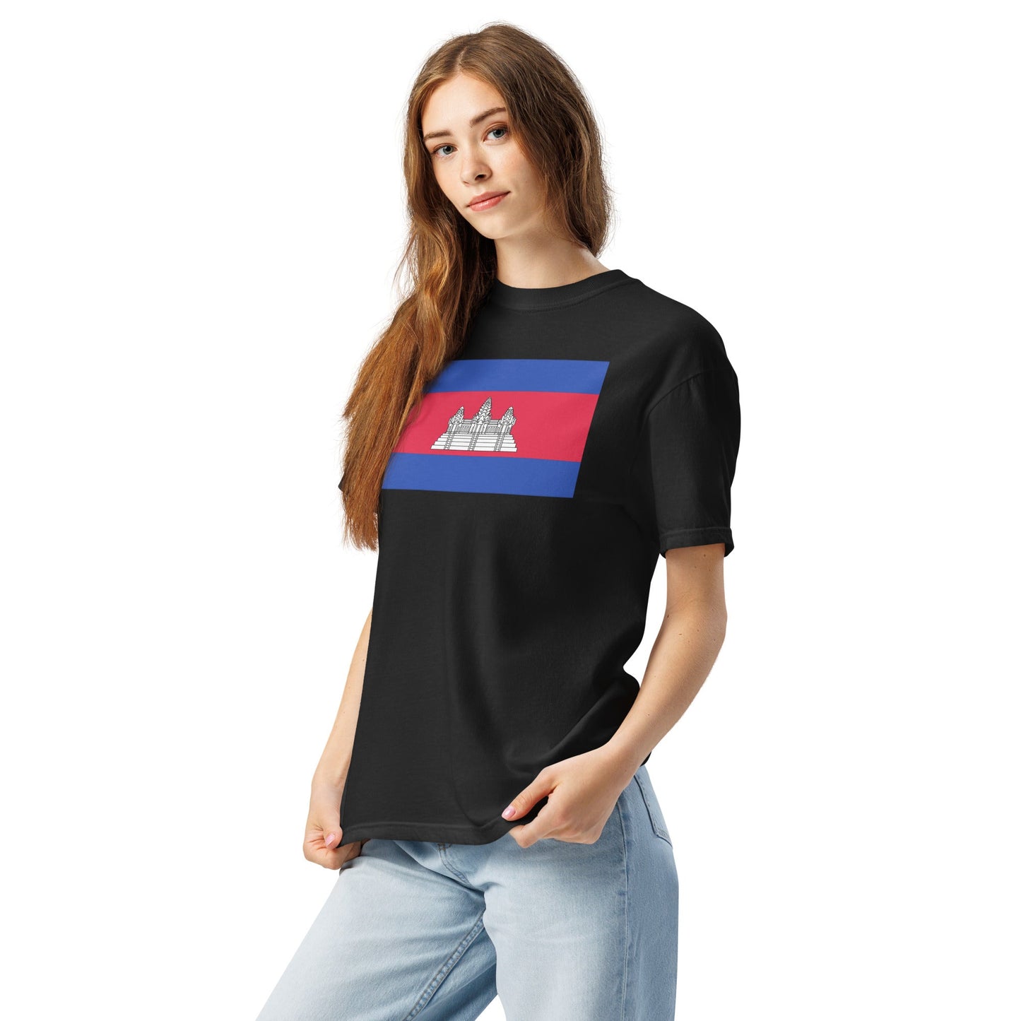 Cambodia national shirt, 2X large, in black