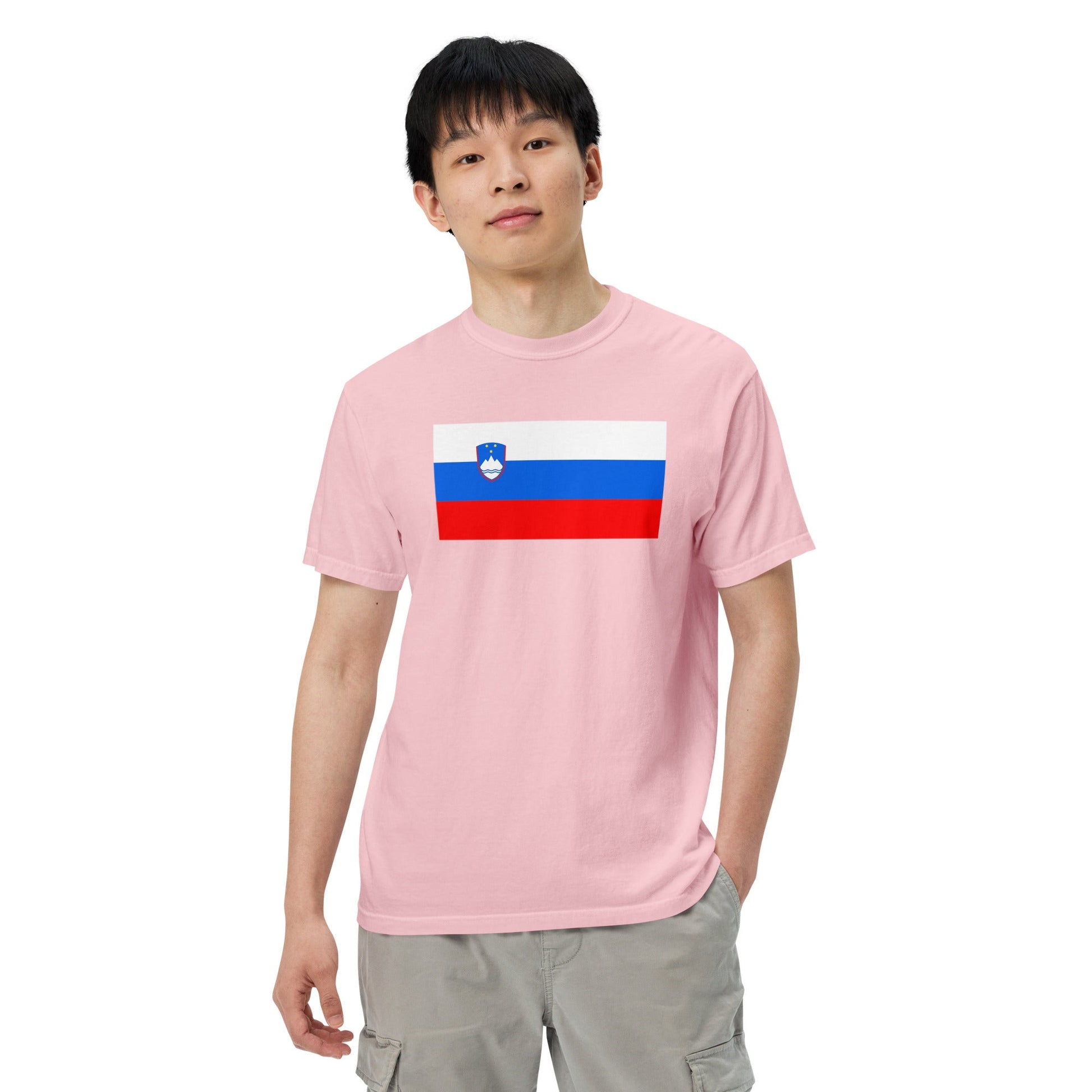 Slovenia flag shirt in moss, size medium
