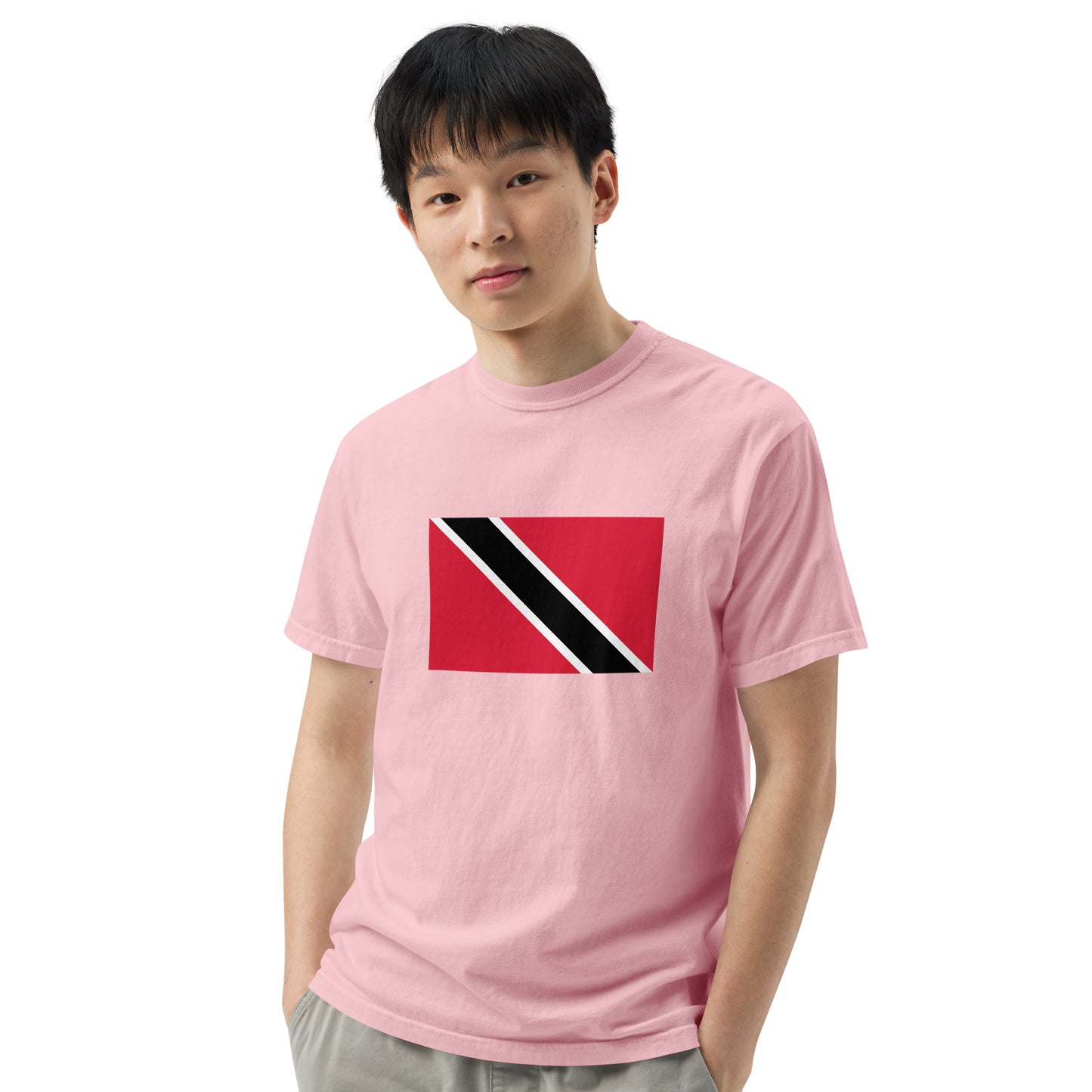 Flag tee representing Trinidad in blue jean, 2X large