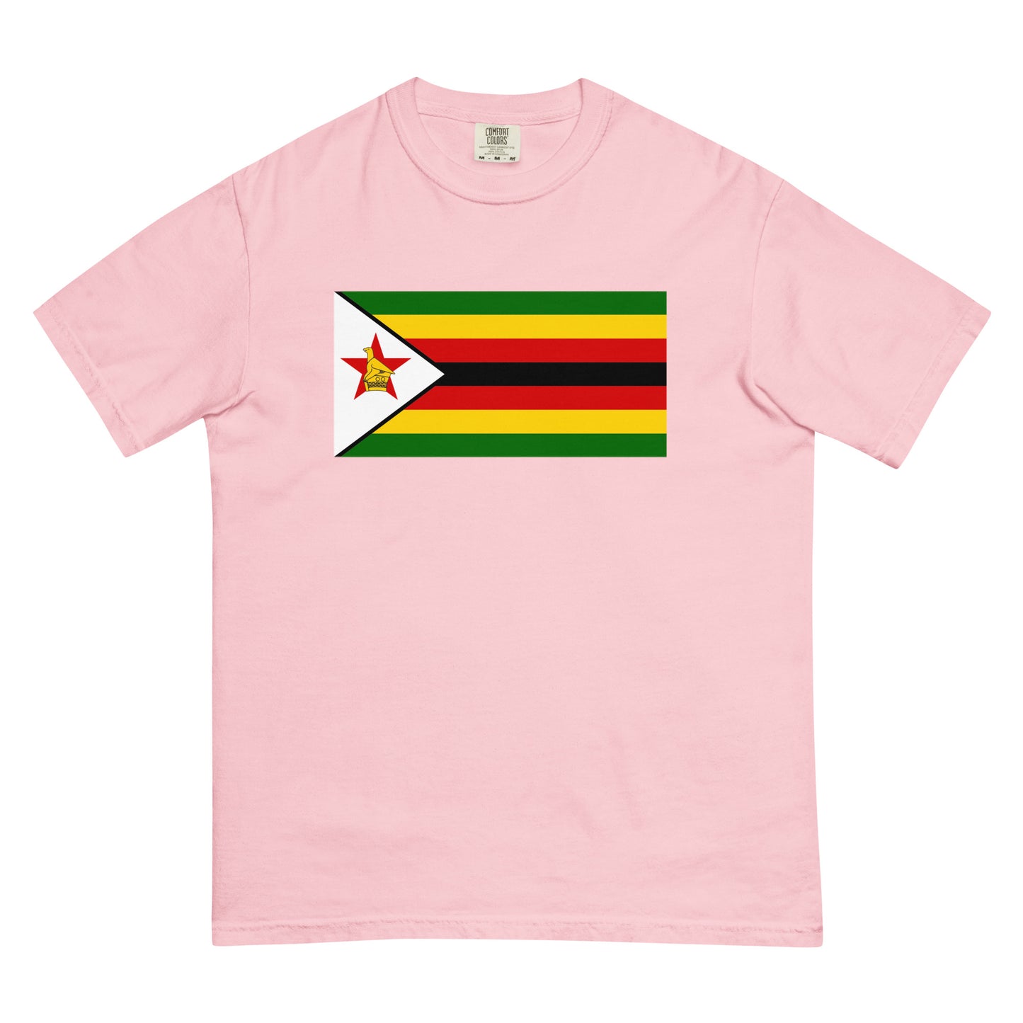 Flag tee representing Zimbabwe in granite, 2X large