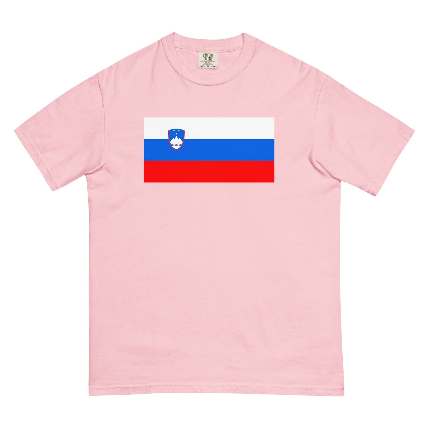 Bold Slovenia flag design tee in blue jean, small