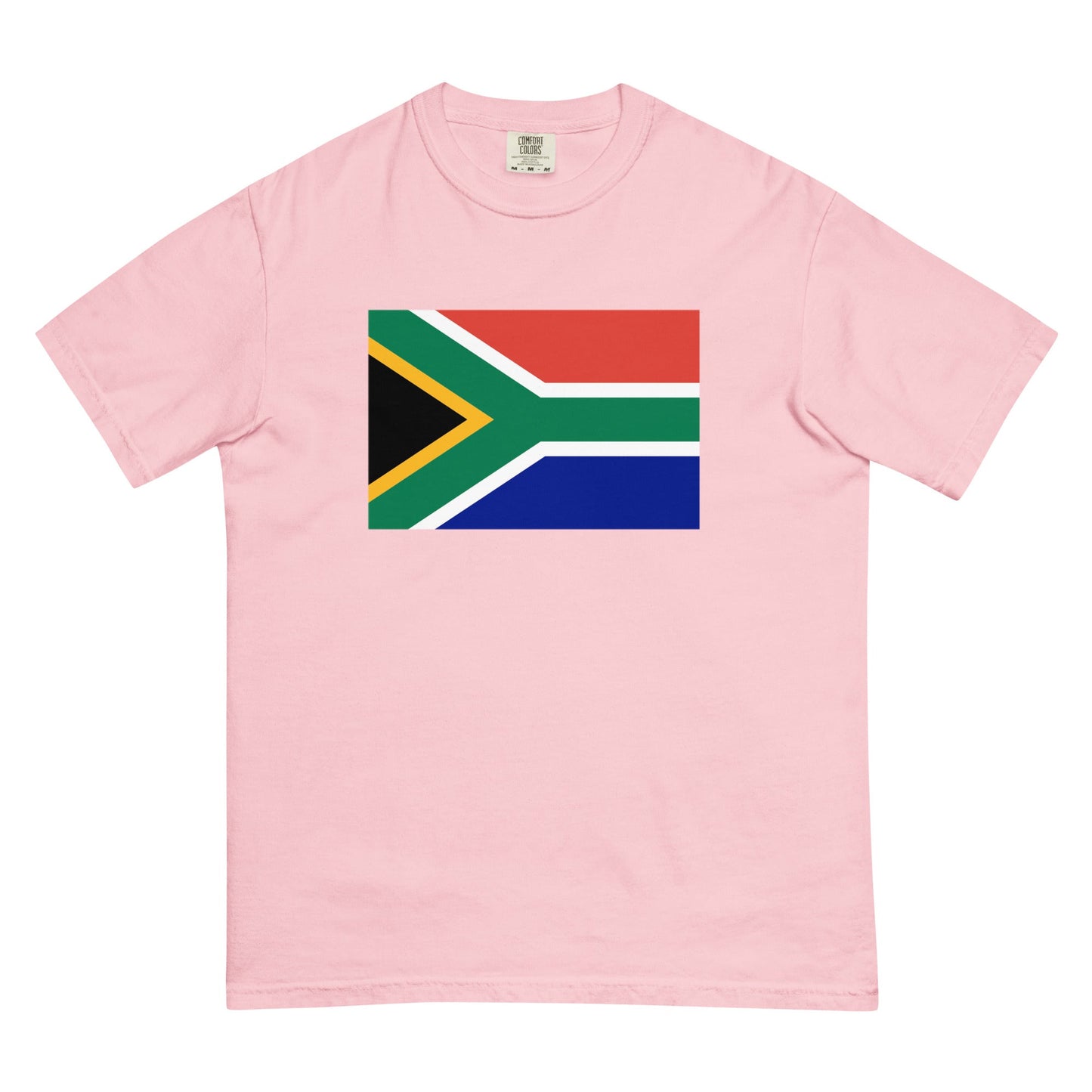 Bold South Africa flag design tee in blue spruce, 4X large