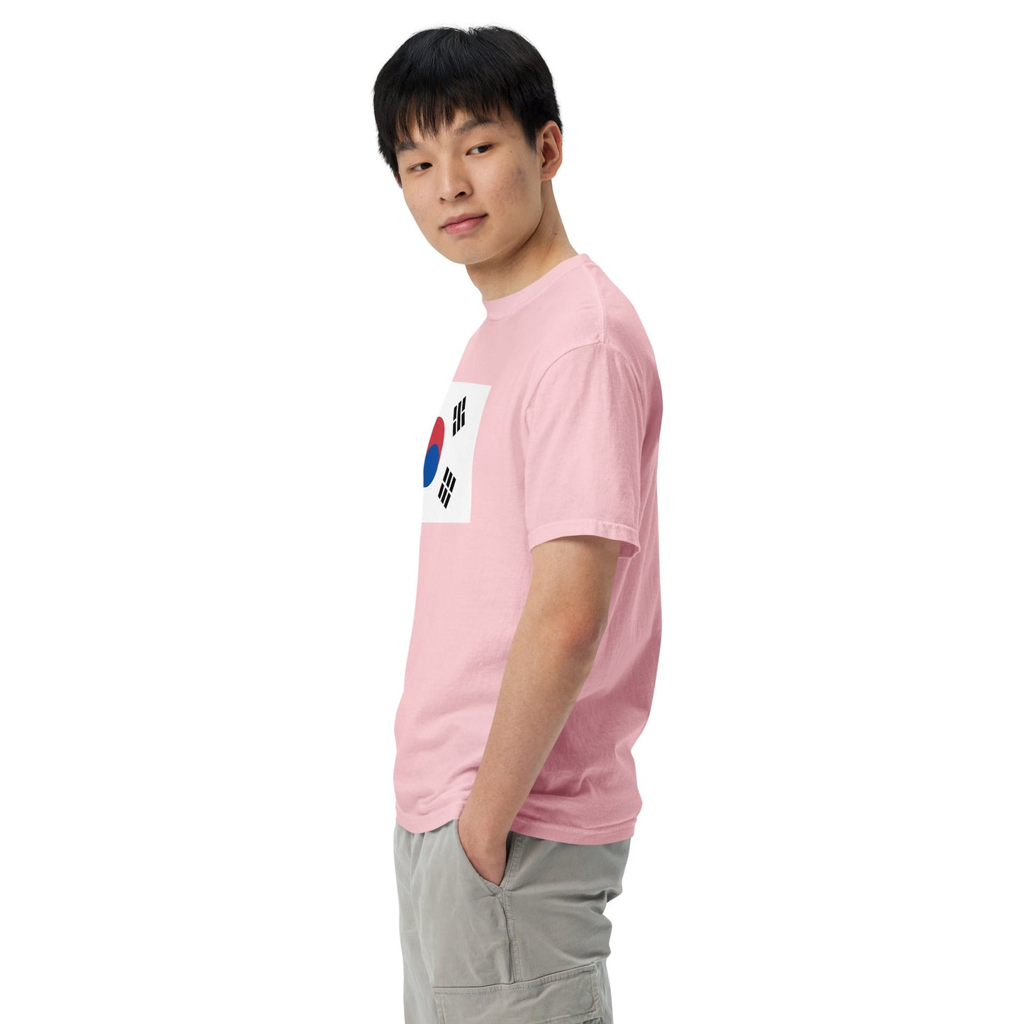 flo blue shirt with South Korea flag design, small