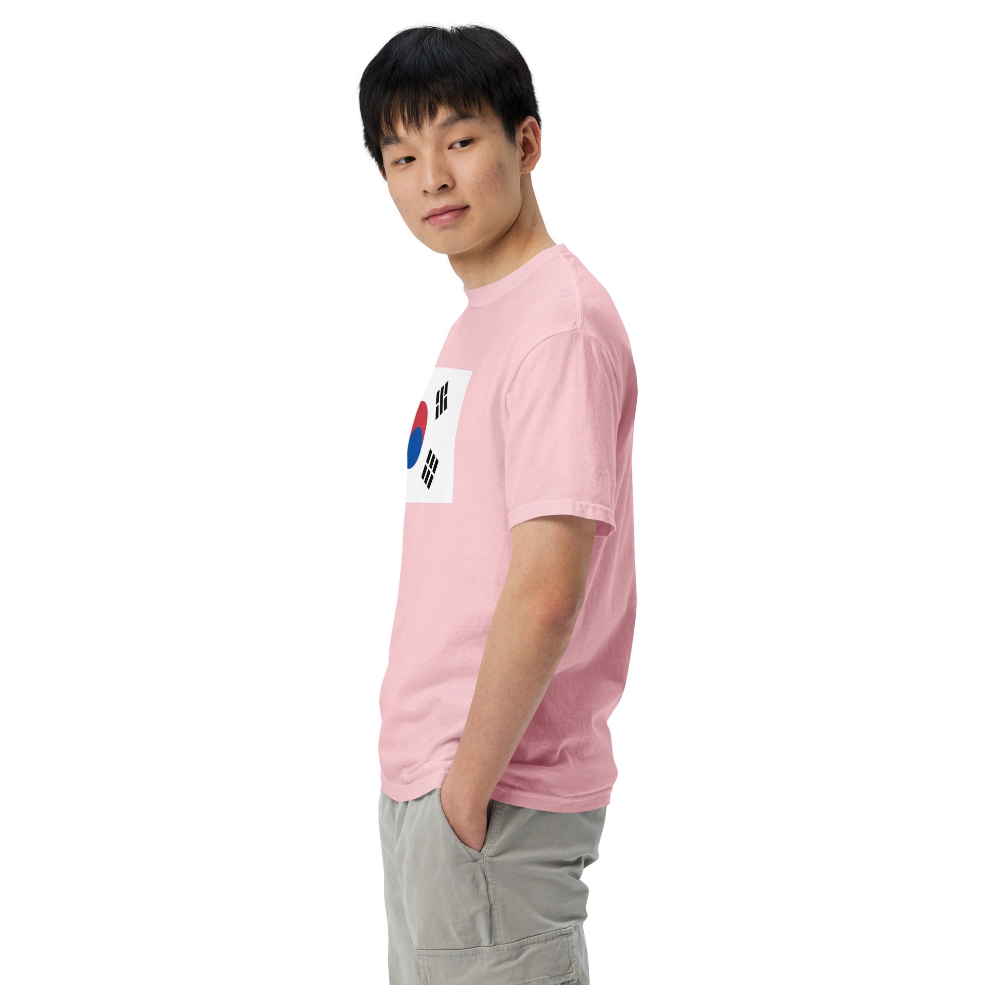 flo blue shirt with South Korea flag design, small