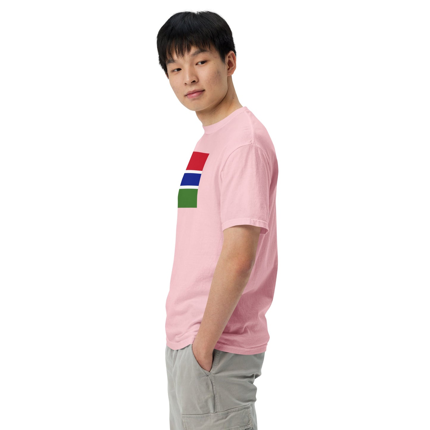 Flag tee representing Gambia in brick, medium