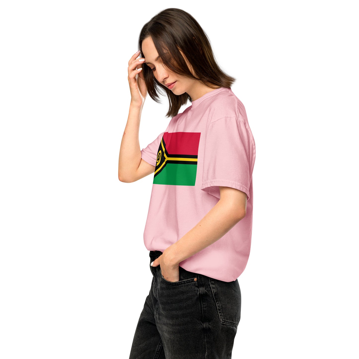 Vanuatu flag shirt in pepper, size 3X large