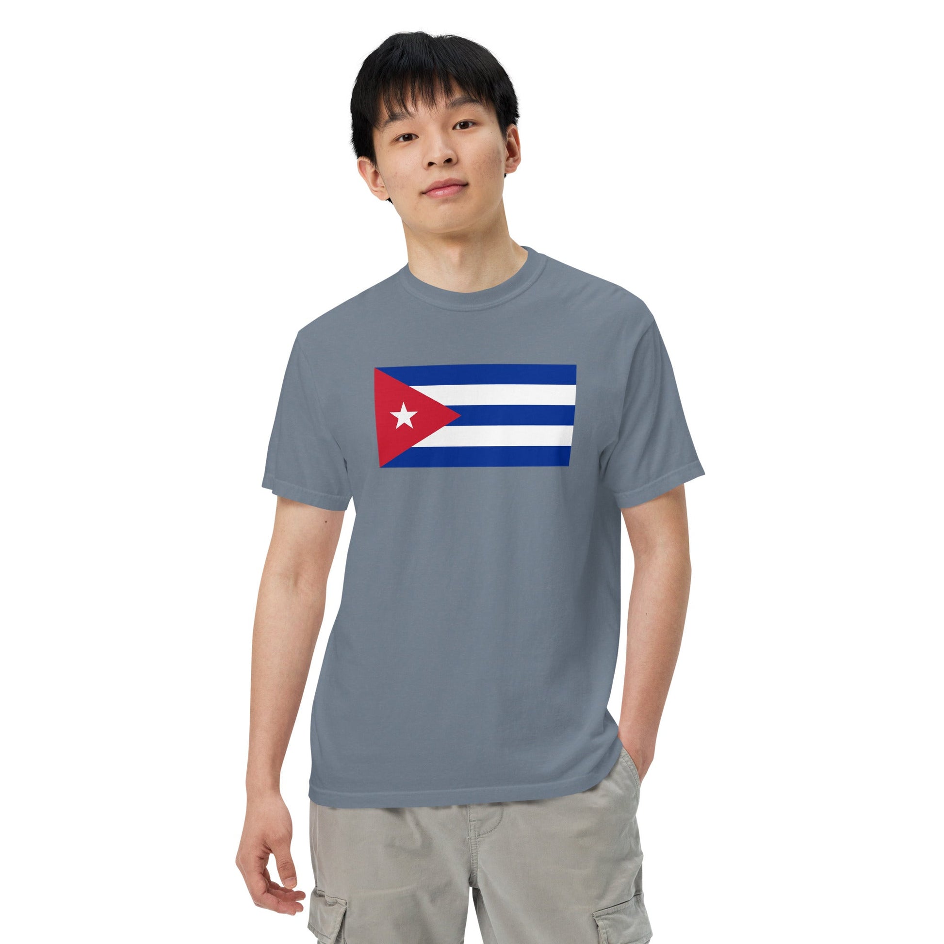 Bold Cuba flag design tee in red, 3X large