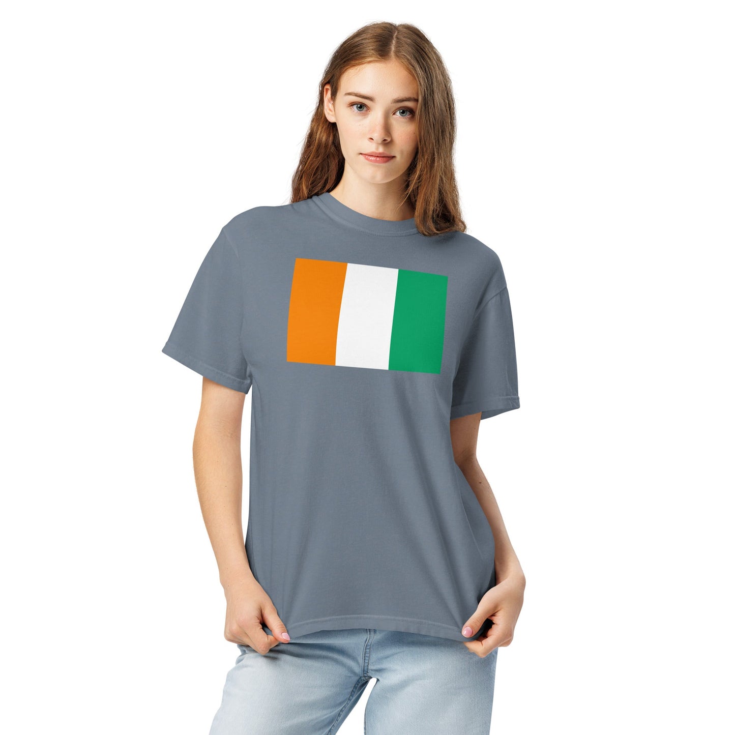 Cote Divoire flag shirt in black, size 4X large